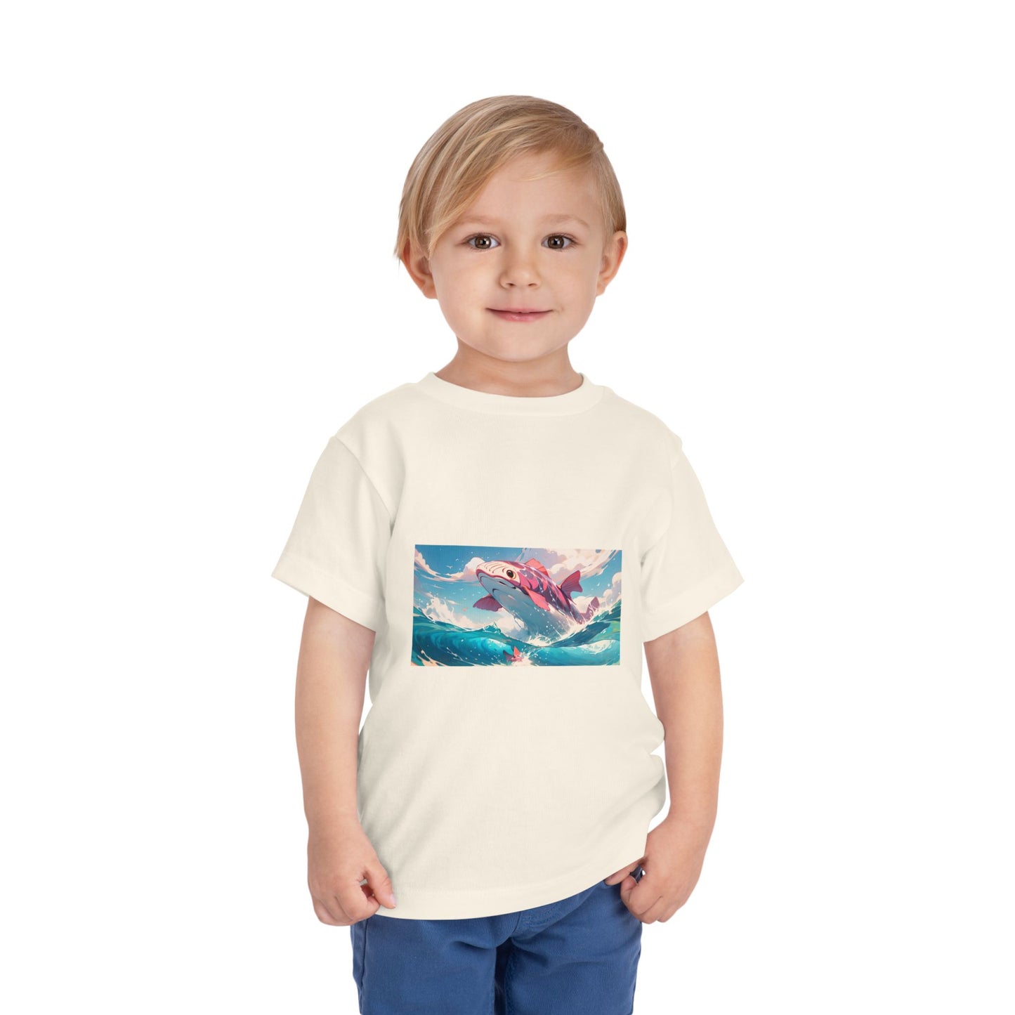 Colorful Dolphin Toddler Tee, Cute Kids T-Shirt, Summer Gift, Beachwear, Fun Playtime Shirt, Ocean Vibe Apparel