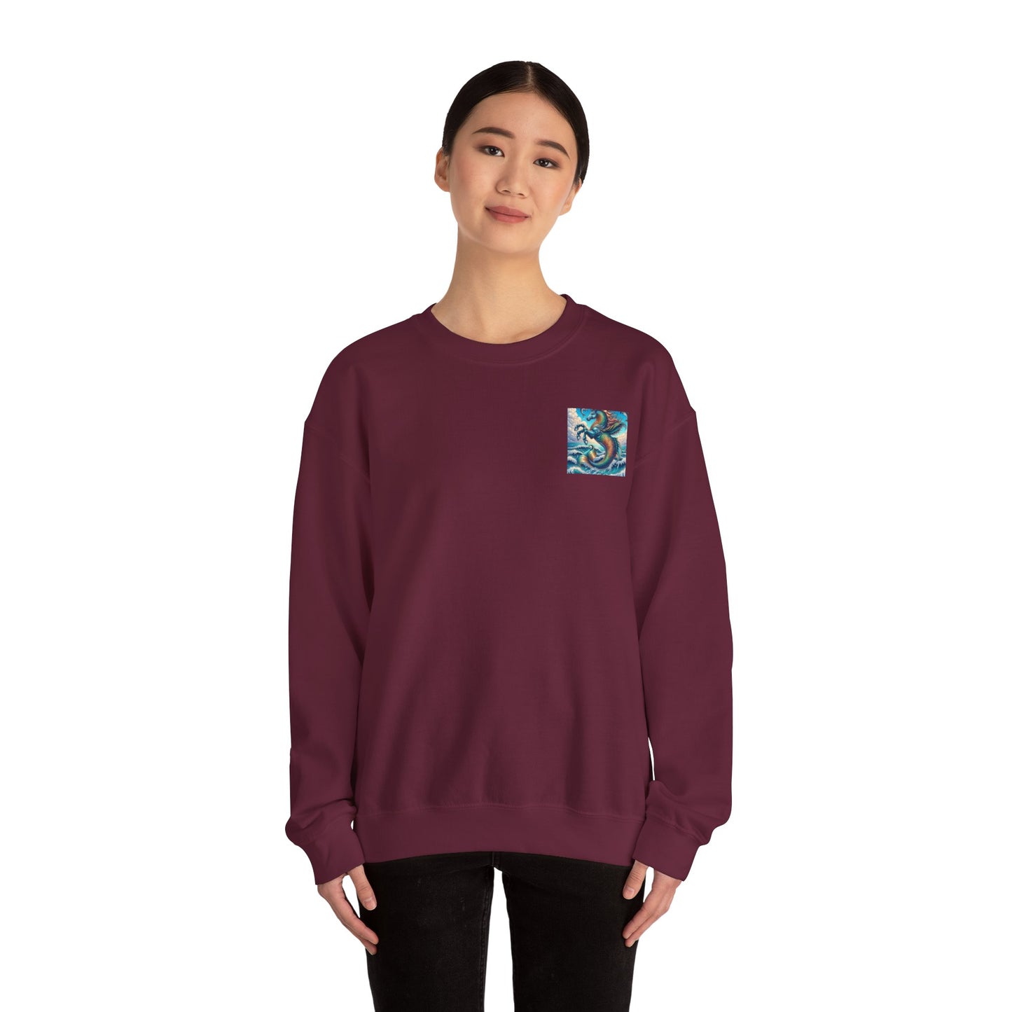 Ocean-Inspired Graphic Sweatshirt, Seaside Cozy Crewneck, Beach Vibes Clothing, Artwork Sweatshirt, Ideal Gift for Ocean Lovers