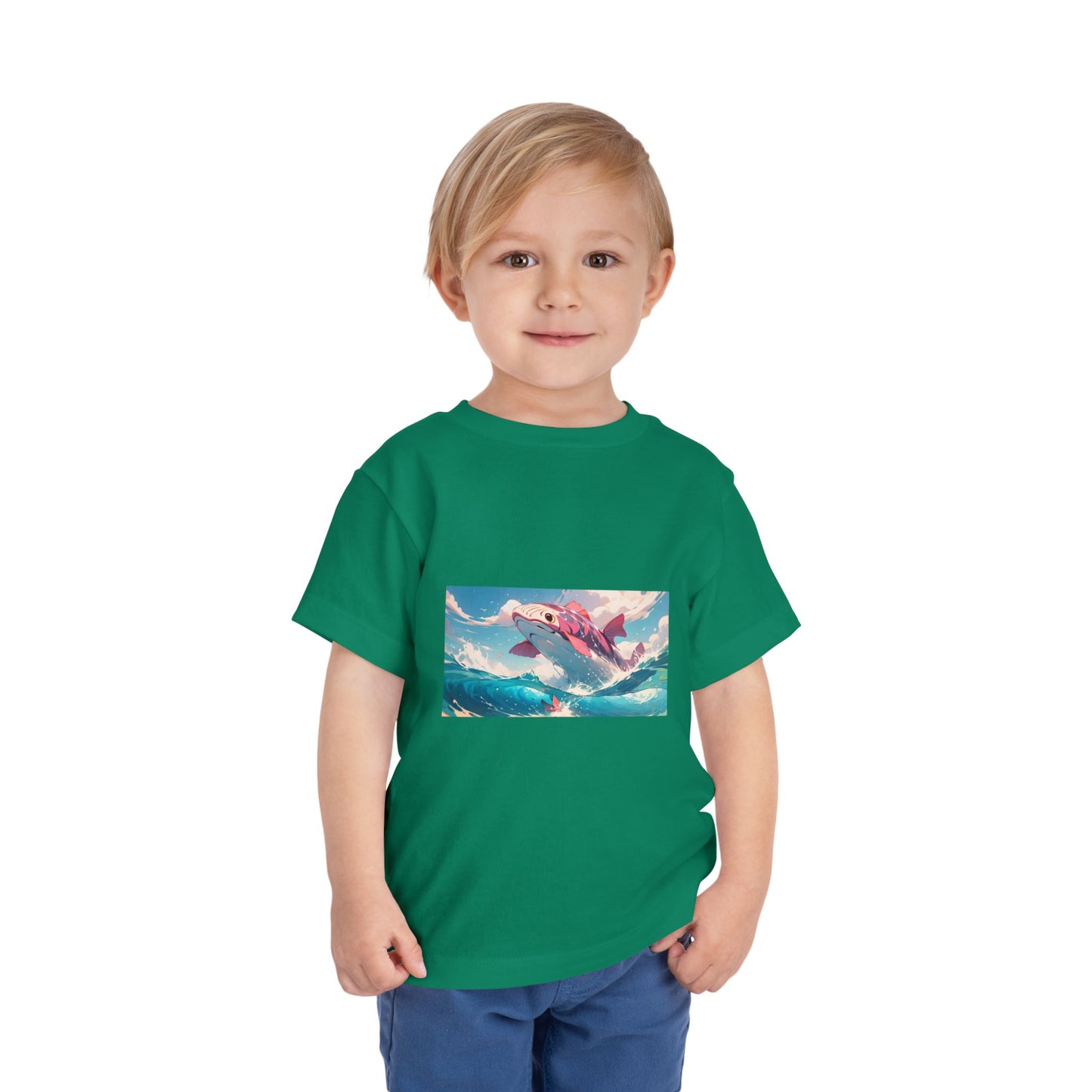 Colorful Dolphin Toddler Tee, Cute Kids T-Shirt, Summer Gift, Beachwear, Fun Playtime Shirt, Ocean Vibe Apparel