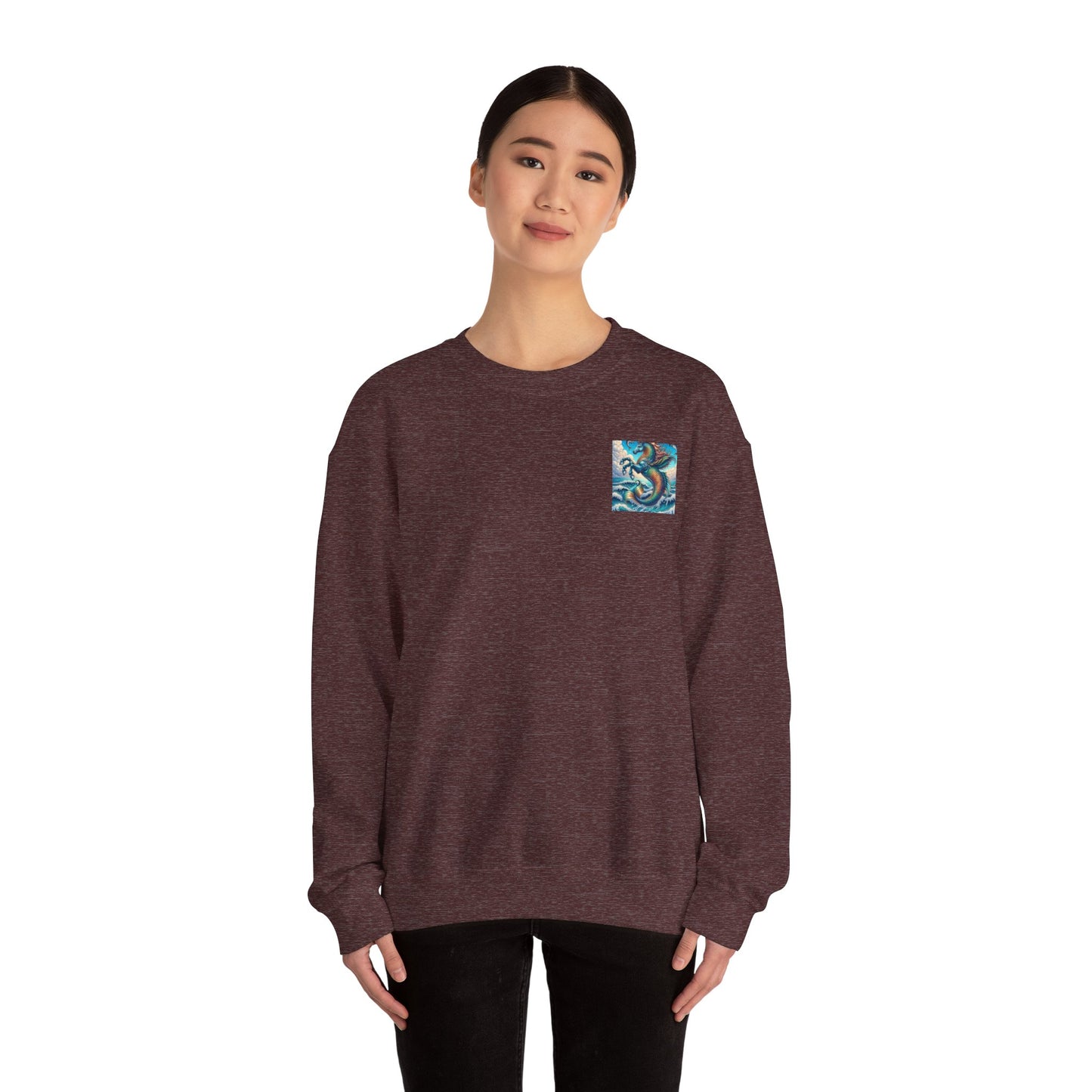 Ocean-Inspired Graphic Sweatshirt, Seaside Cozy Crewneck, Beach Vibes Clothing, Artwork Sweatshirt, Ideal Gift for Ocean Lovers