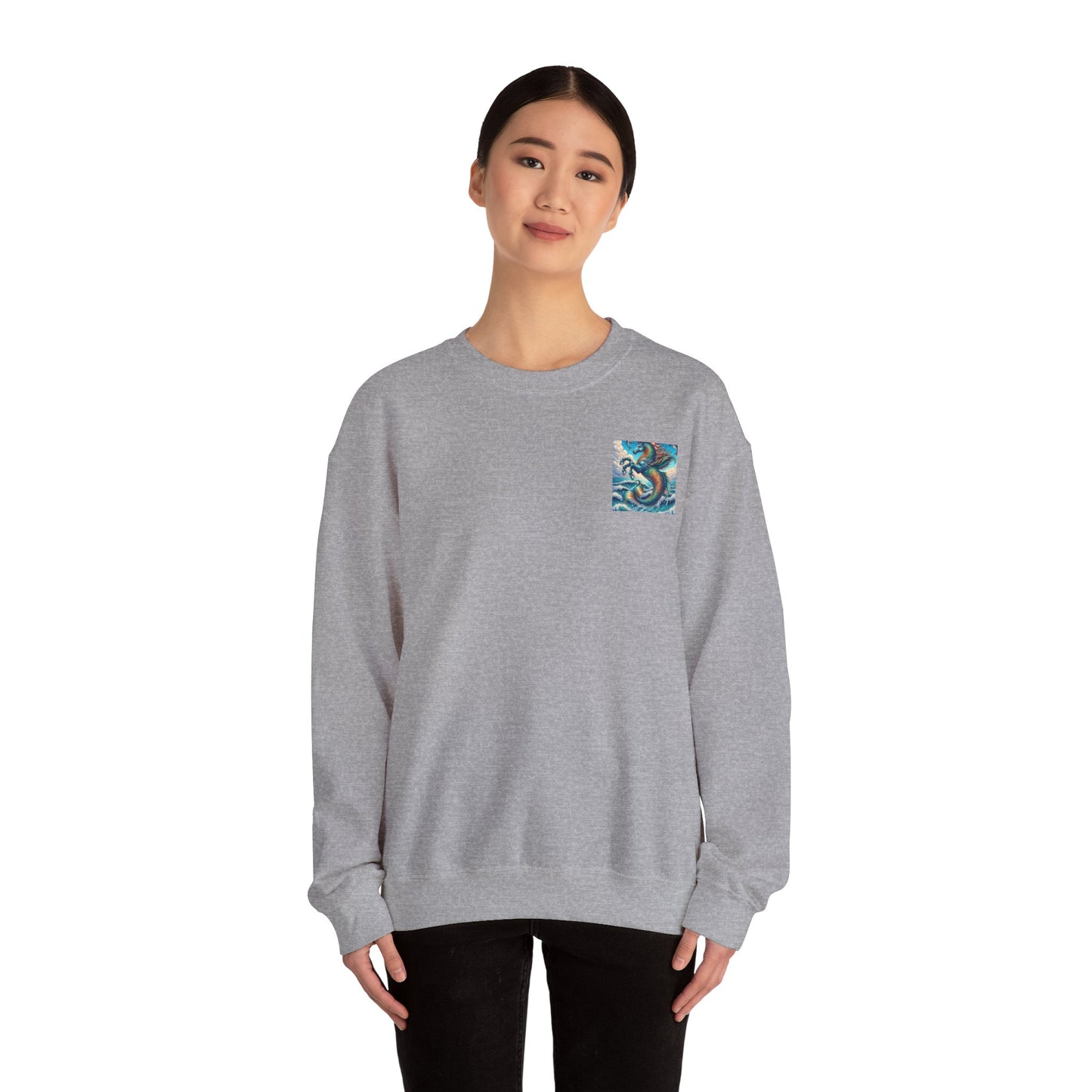 Ocean-Inspired Graphic Sweatshirt, Seaside Cozy Crewneck, Beach Vibes Clothing, Artwork Sweatshirt, Ideal Gift for Ocean Lovers