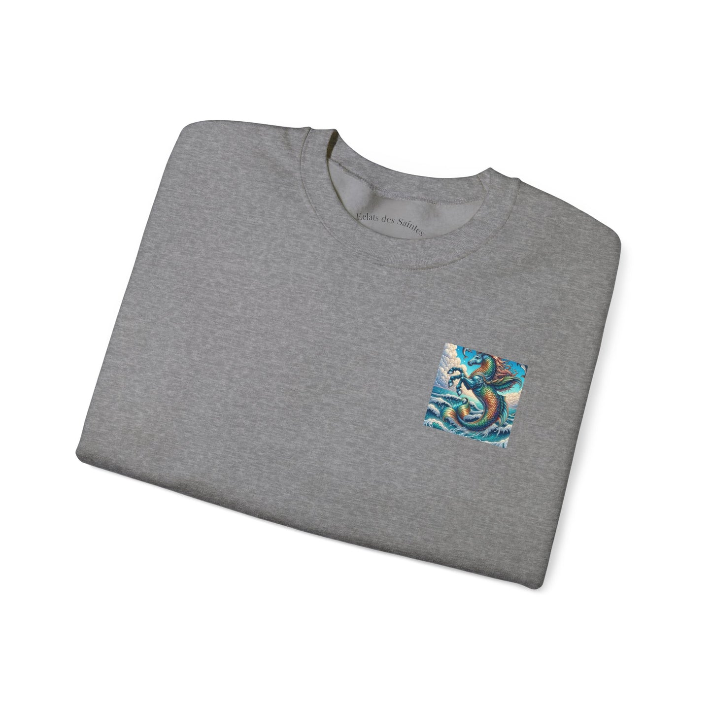 Ocean-Inspired Graphic Sweatshirt, Seaside Cozy Crewneck, Beach Vibes Clothing, Artwork Sweatshirt, Ideal Gift for Ocean Lovers