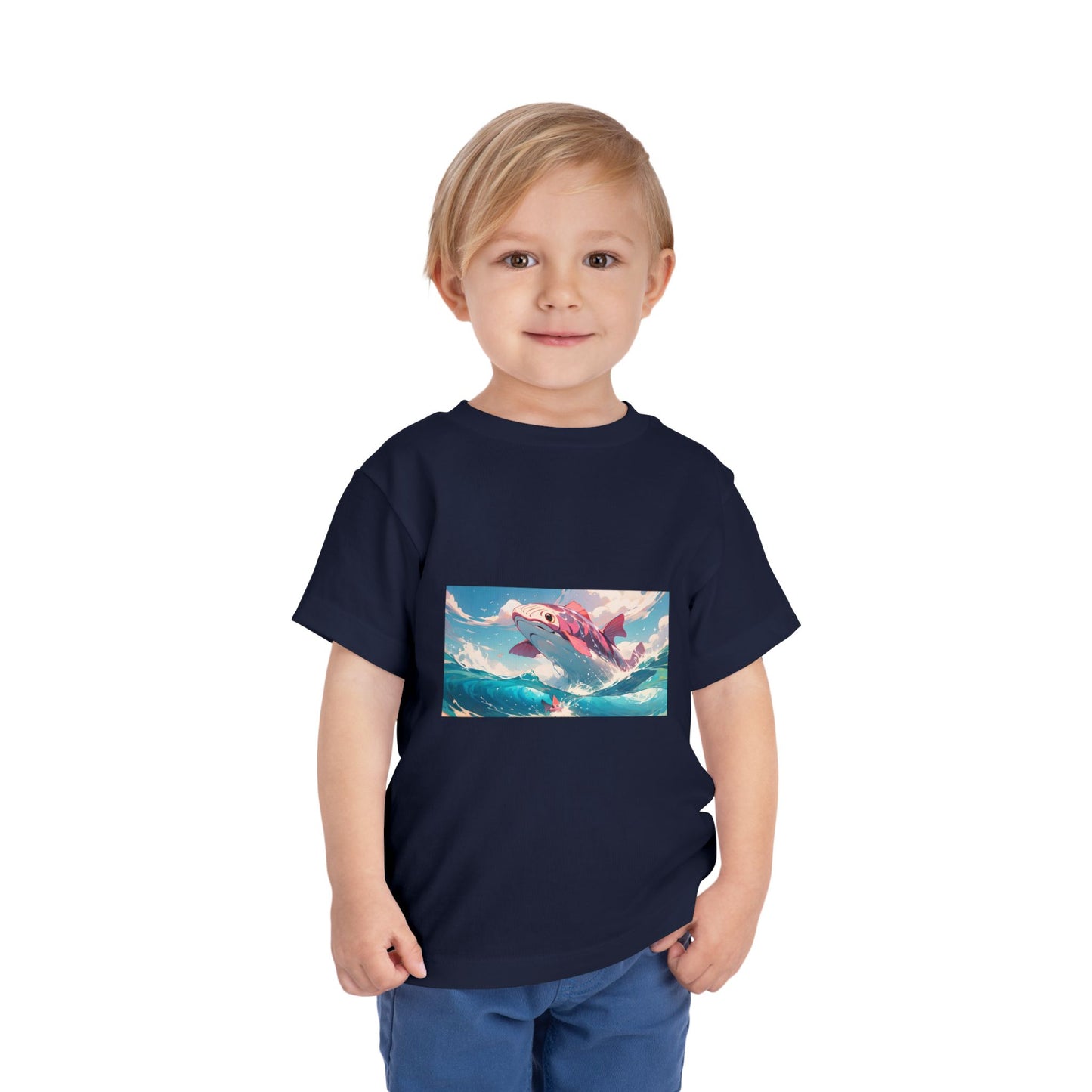 Colorful Dolphin Toddler Tee, Cute Kids T-Shirt, Summer Gift, Beachwear, Fun Playtime Shirt, Ocean Vibe Apparel