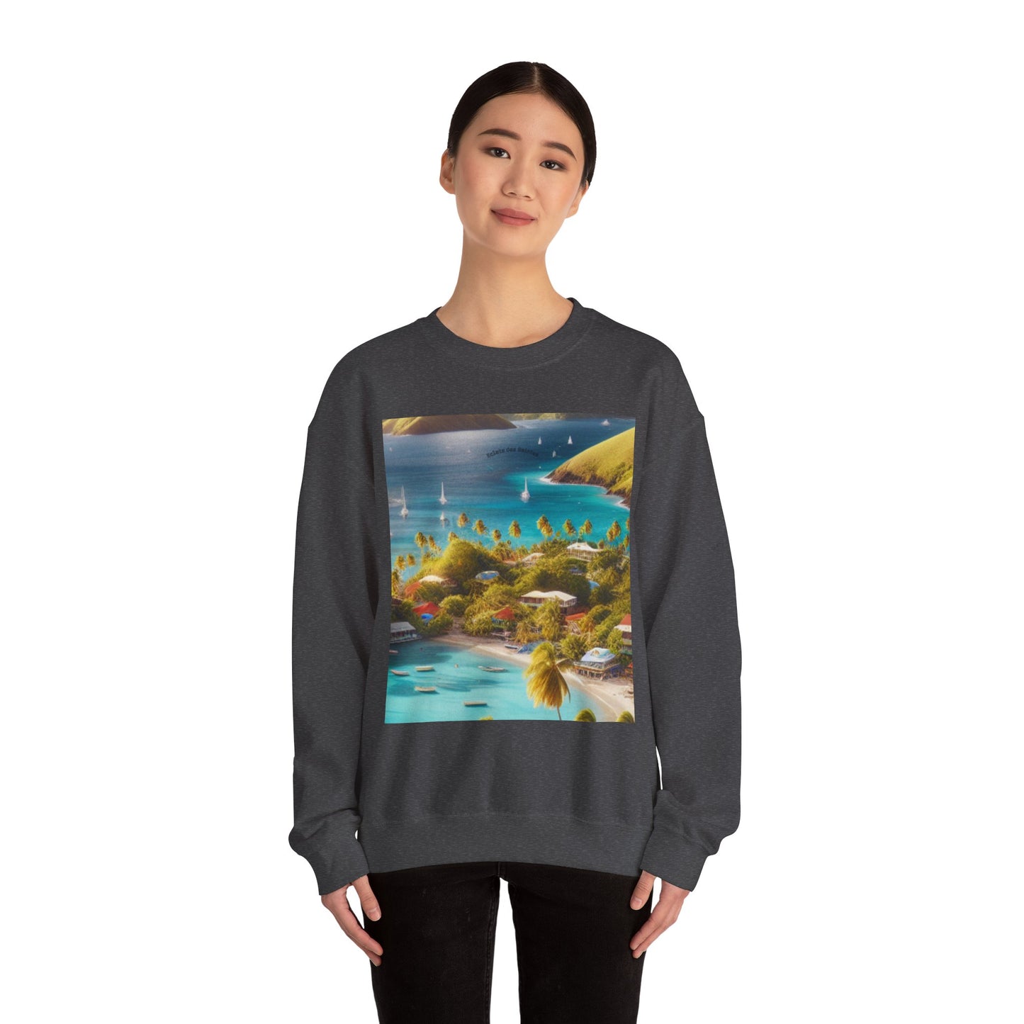Tropical Paradise Sweatshirt, Cozy Crewneck for Beach Lovers, Perfect for Travel, Summer Vibes, Gift for Friends