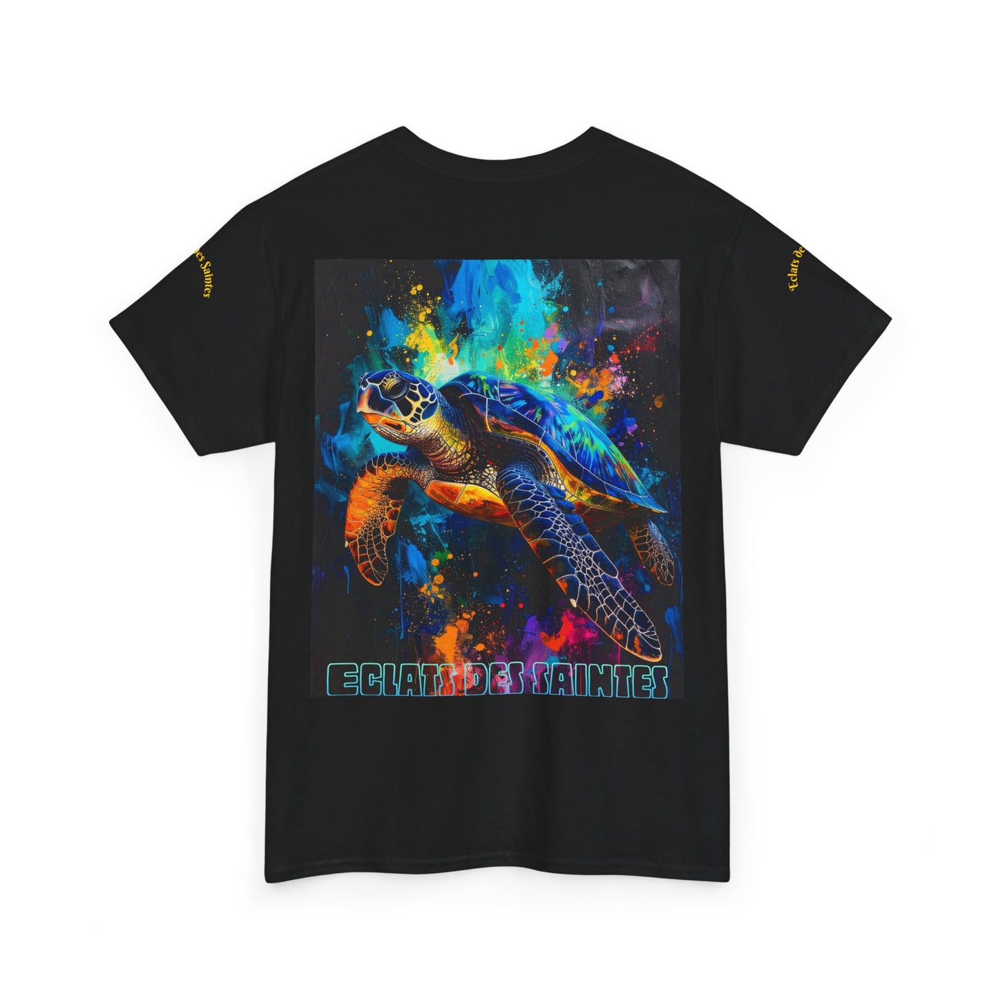 Colorful Turtle Unisex Heavy Cotton Tee | Ocean Lover Shirts, Sea Turtle Apparel, Beachwear, Nature Lover Gift, Eco-Friendly Fashion