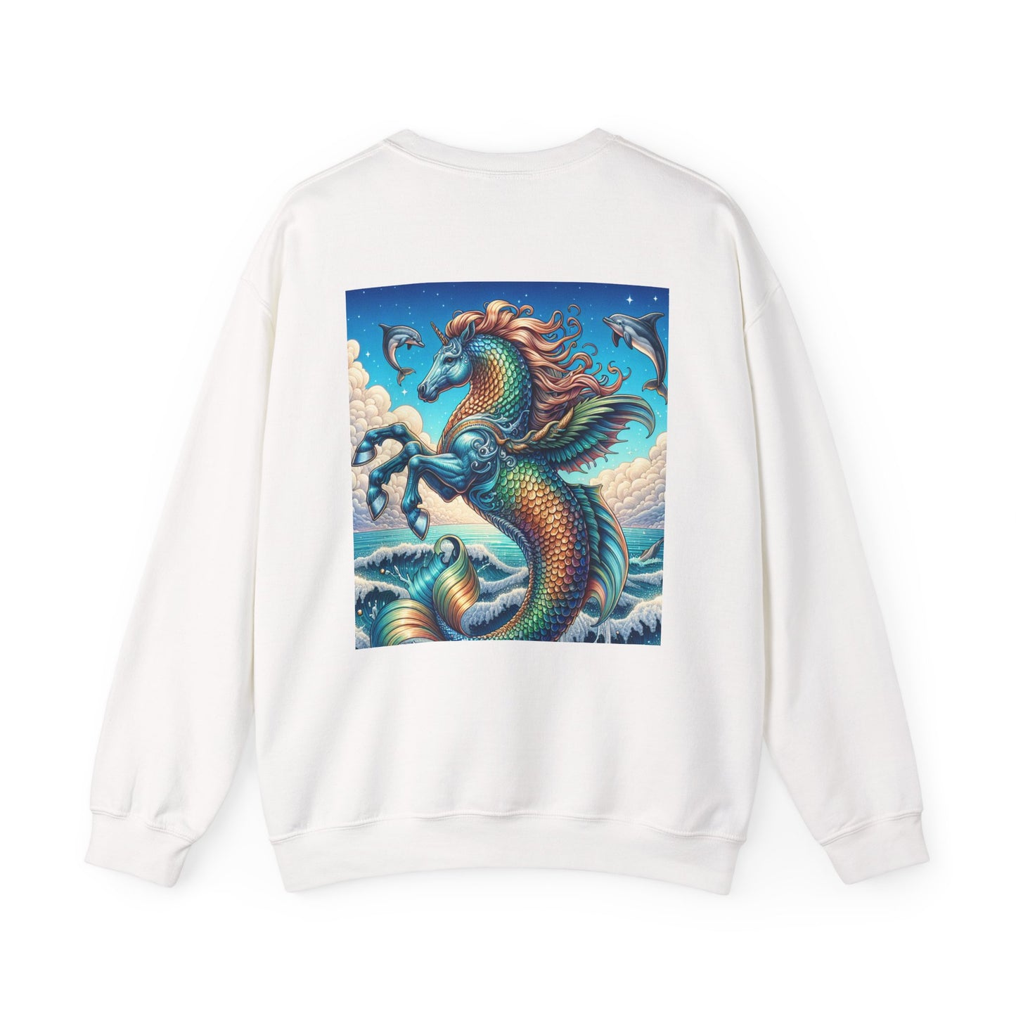 Ocean-Inspired Graphic Sweatshirt, Seaside Cozy Crewneck, Beach Vibes Clothing, Artwork Sweatshirt, Ideal Gift for Ocean Lovers
