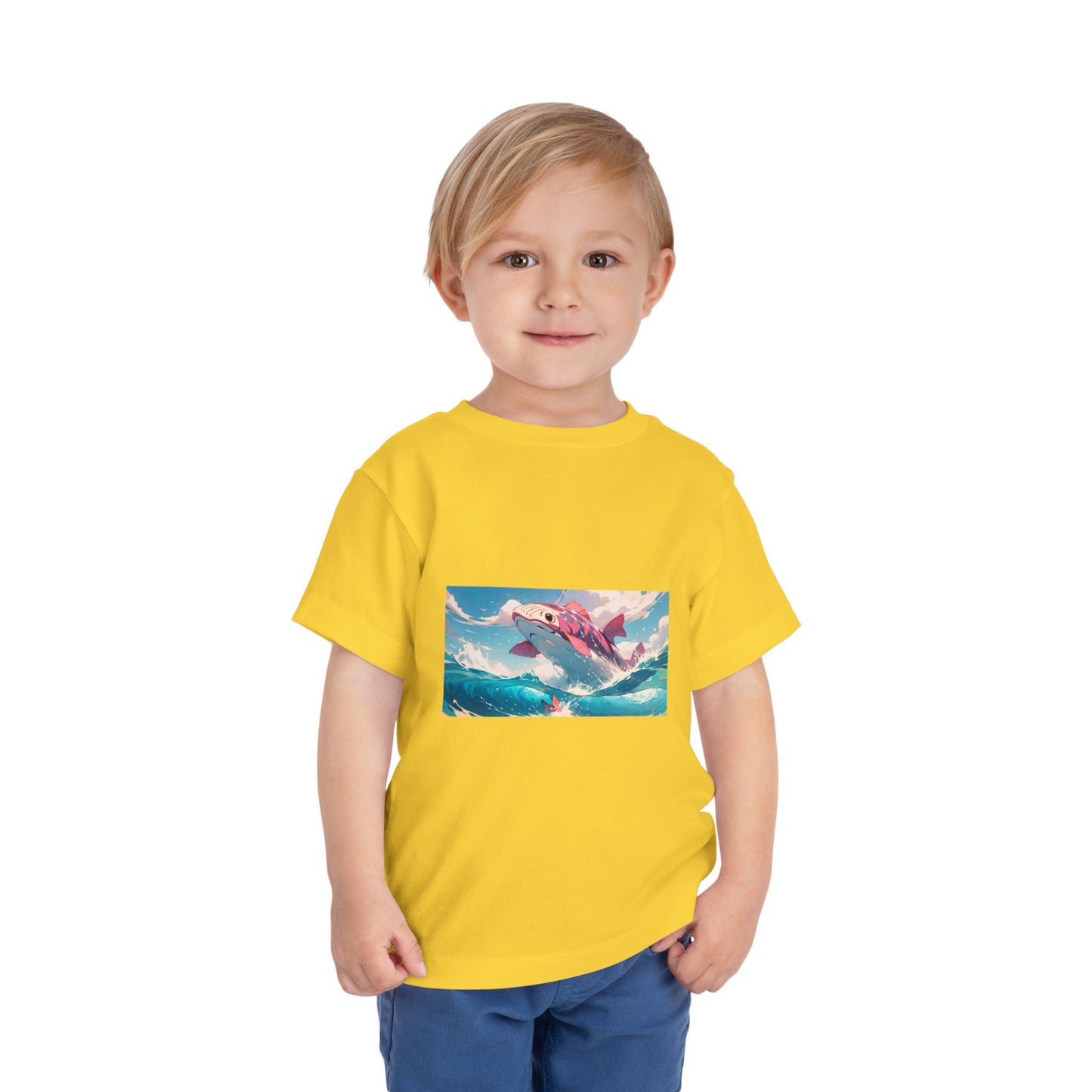 Colorful Dolphin Toddler Tee, Cute Kids T-Shirt, Summer Gift, Beachwear, Fun Playtime Shirt, Ocean Vibe Apparel