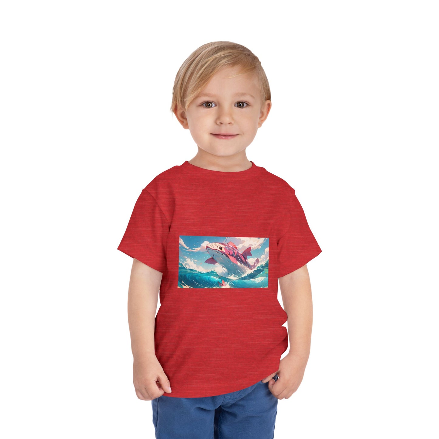 Colorful Dolphin Toddler Tee, Cute Kids T-Shirt, Summer Gift, Beachwear, Fun Playtime Shirt, Ocean Vibe Apparel