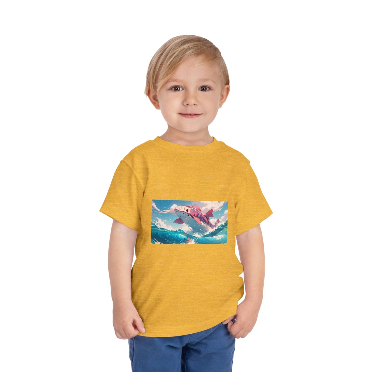 Colorful Dolphin Toddler Tee, Cute Kids T-Shirt, Summer Gift, Beachwear, Fun Playtime Shirt, Ocean Vibe Apparel