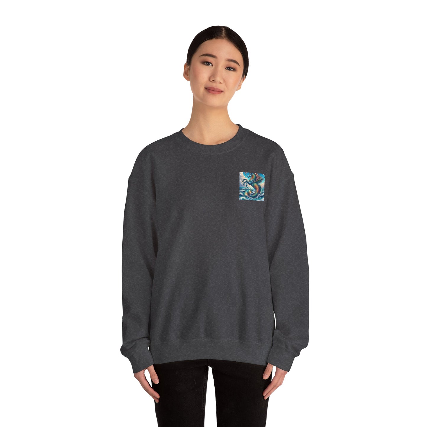 Ocean-Inspired Graphic Sweatshirt, Seaside Cozy Crewneck, Beach Vibes Clothing, Artwork Sweatshirt, Ideal Gift for Ocean Lovers