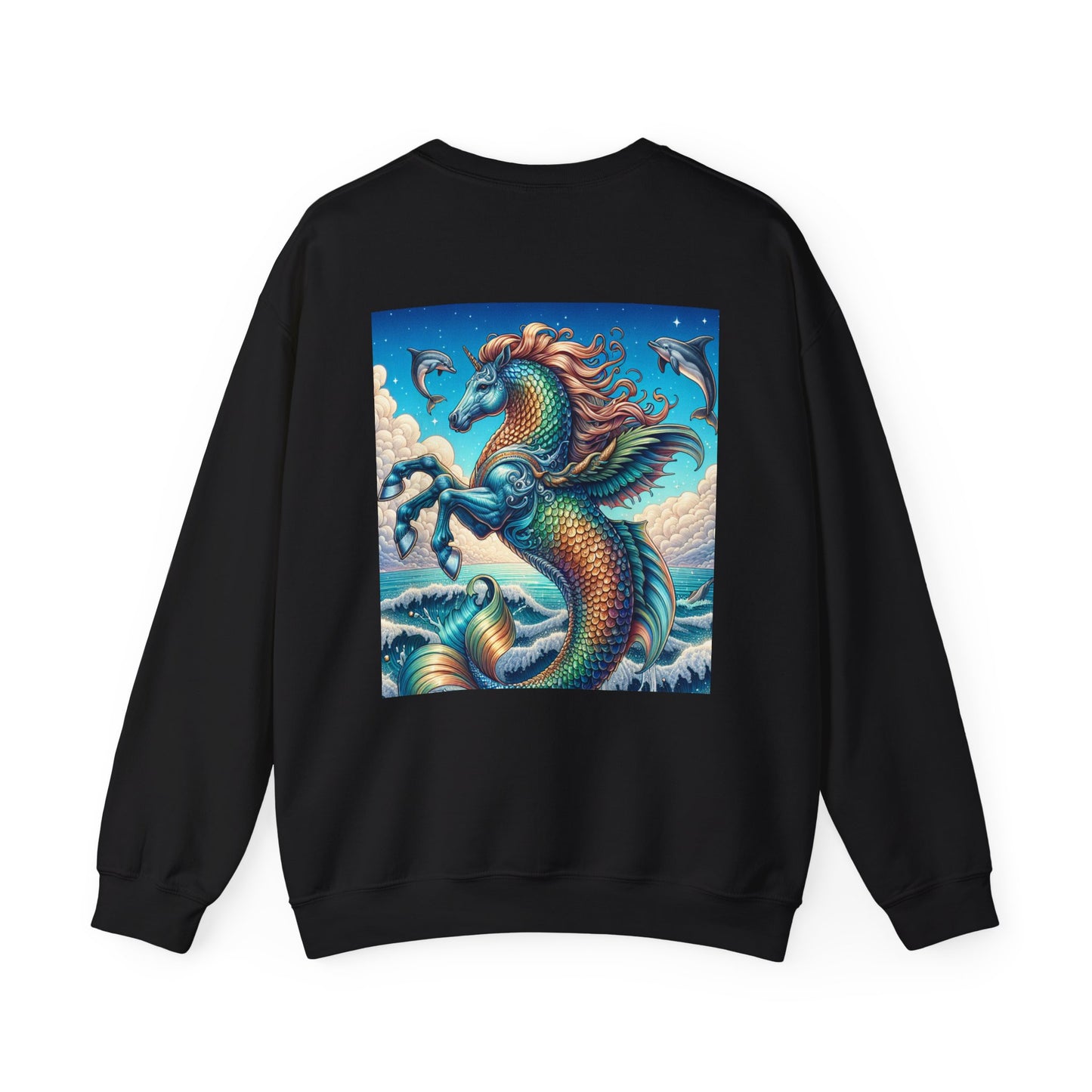 Ocean-Inspired Graphic Sweatshirt, Seaside Cozy Crewneck, Beach Vibes Clothing, Artwork Sweatshirt, Ideal Gift for Ocean Lovers