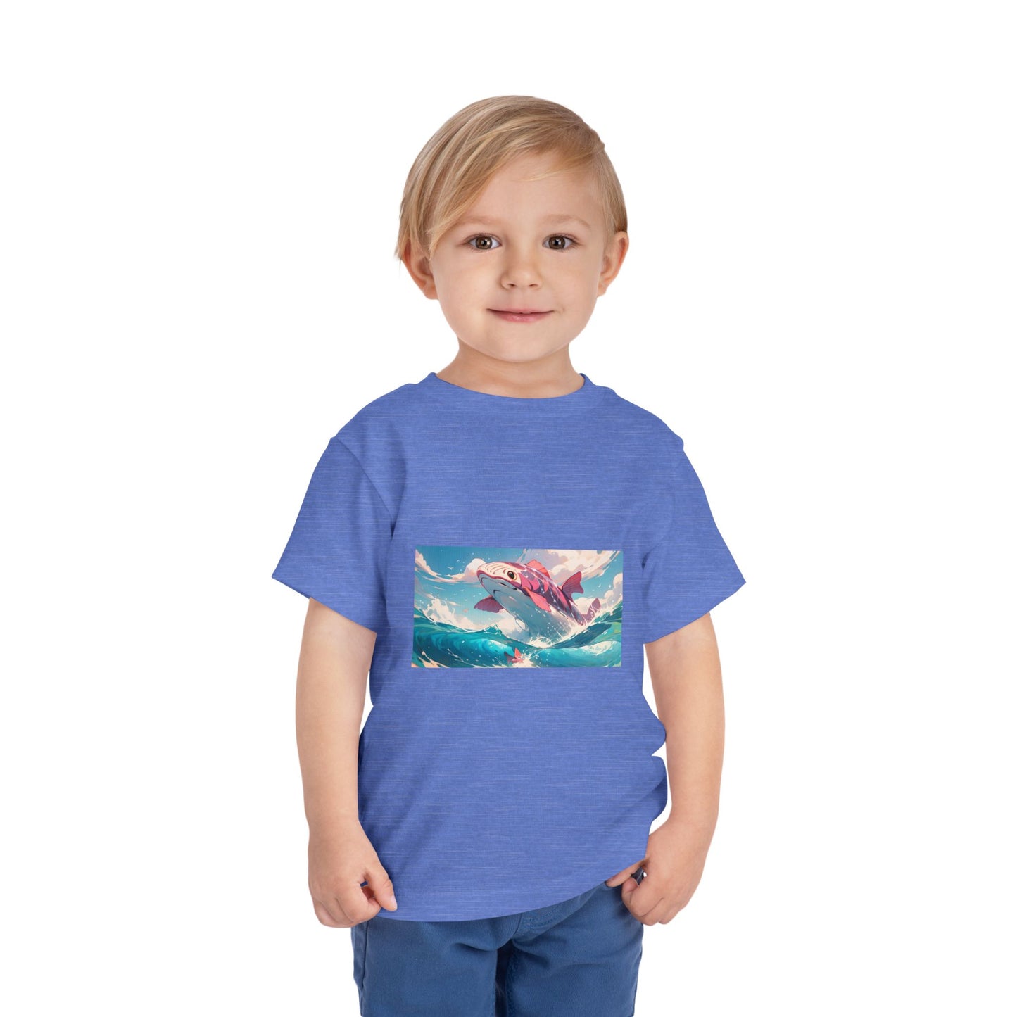 Colorful Dolphin Toddler Tee, Cute Kids T-Shirt, Summer Gift, Beachwear, Fun Playtime Shirt, Ocean Vibe Apparel
