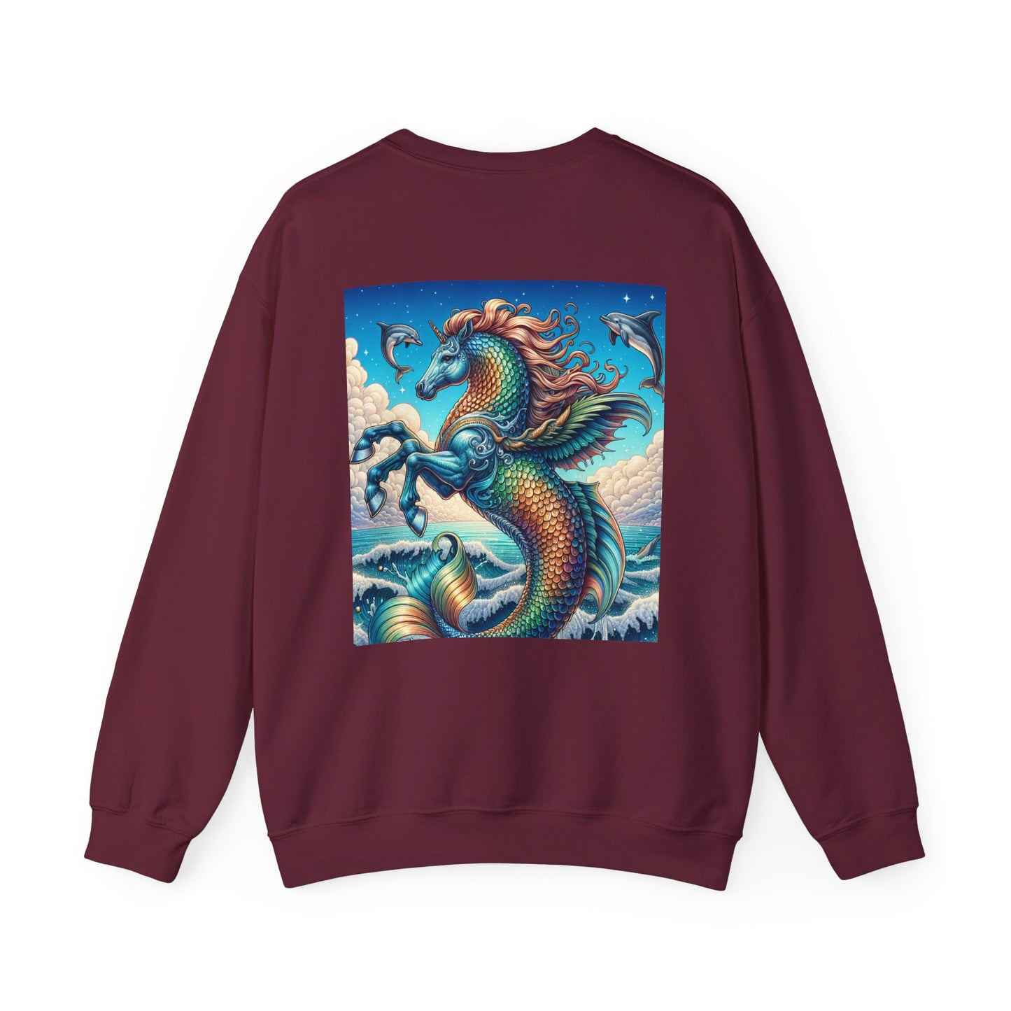 Ocean-Inspired Graphic Sweatshirt, Seaside Cozy Crewneck, Beach Vibes Clothing, Artwork Sweatshirt, Ideal Gift for Ocean Lovers