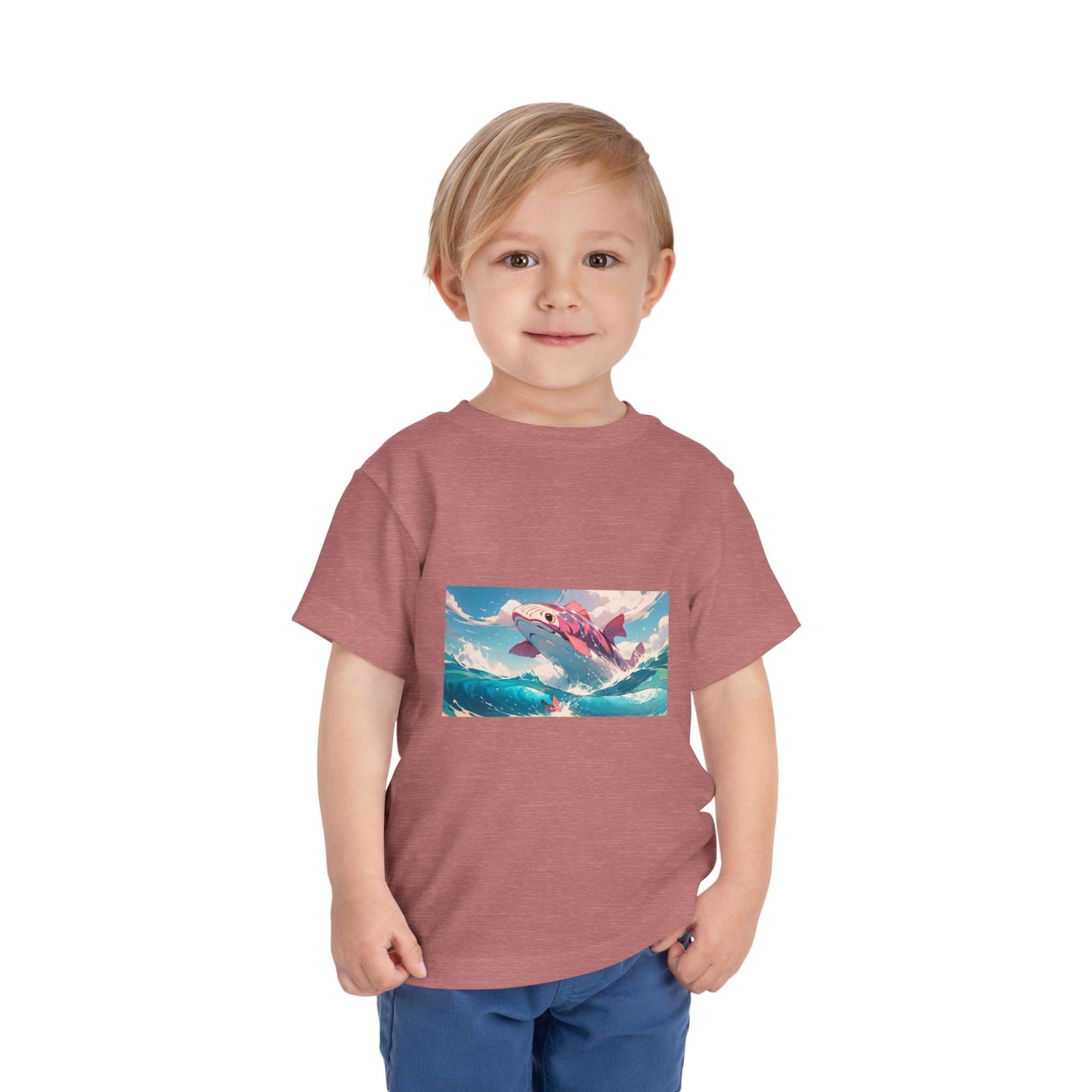 Colorful Dolphin Toddler Tee, Cute Kids T-Shirt, Summer Gift, Beachwear, Fun Playtime Shirt, Ocean Vibe Apparel
