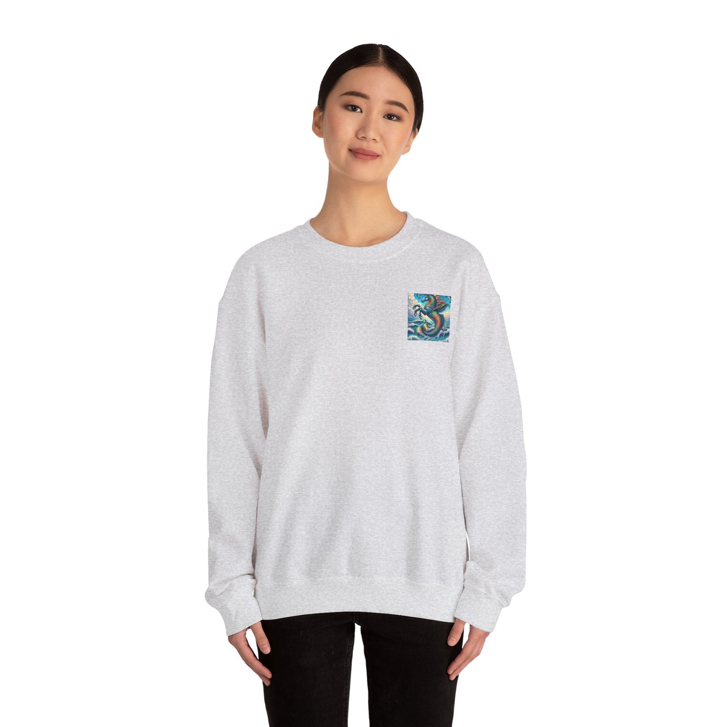 Ocean-Inspired Graphic Sweatshirt, Seaside Cozy Crewneck, Beach Vibes Clothing, Artwork Sweatshirt, Ideal Gift for Ocean Lovers