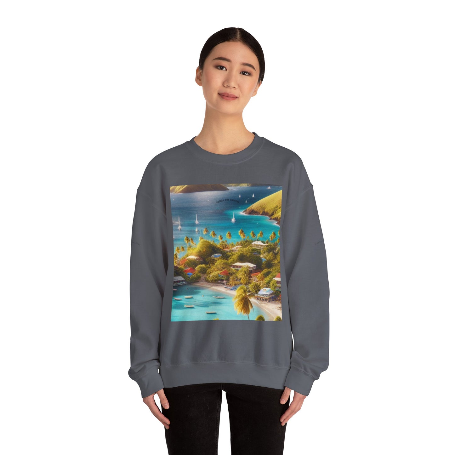 Tropical Paradise Sweatshirt, Cozy Crewneck for Beach Lovers, Perfect for Travel, Summer Vibes, Gift for Friends