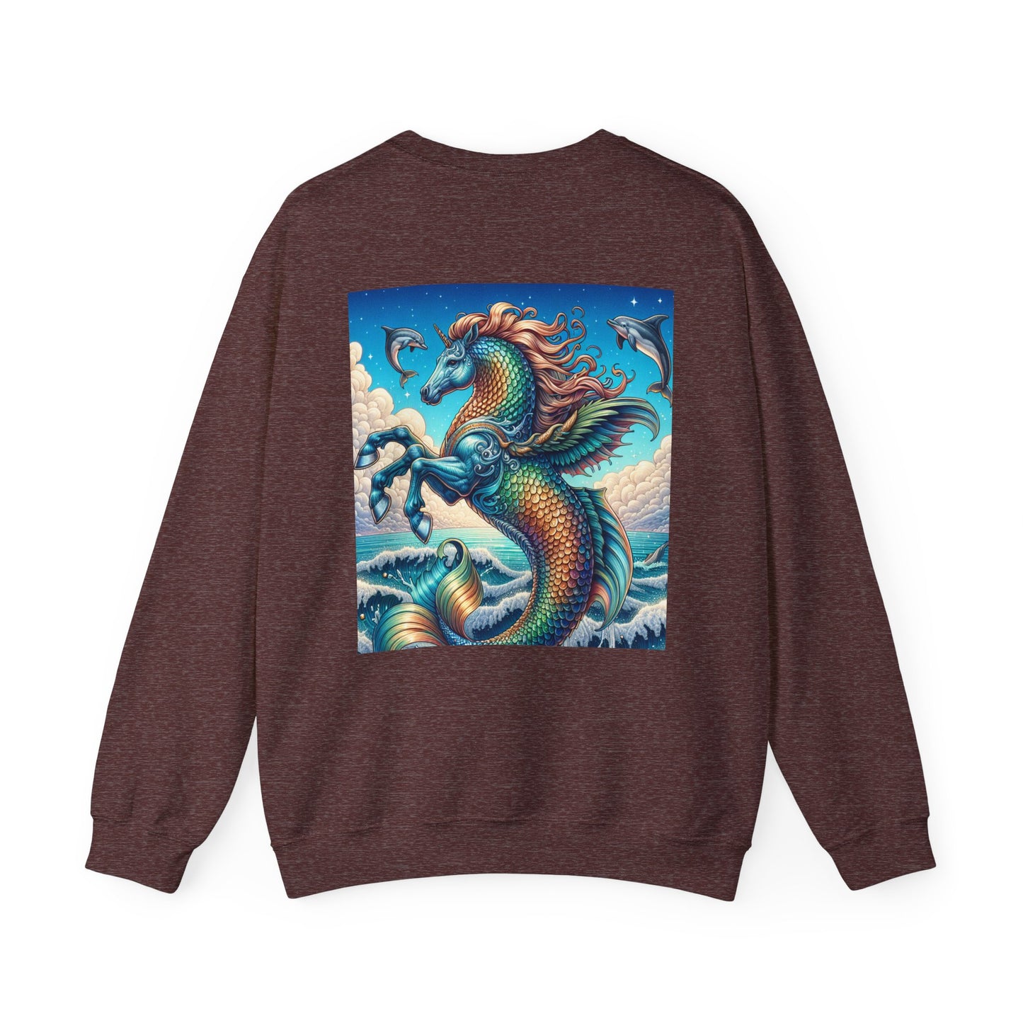 Ocean-Inspired Graphic Sweatshirt, Seaside Cozy Crewneck, Beach Vibes Clothing, Artwork Sweatshirt, Ideal Gift for Ocean Lovers