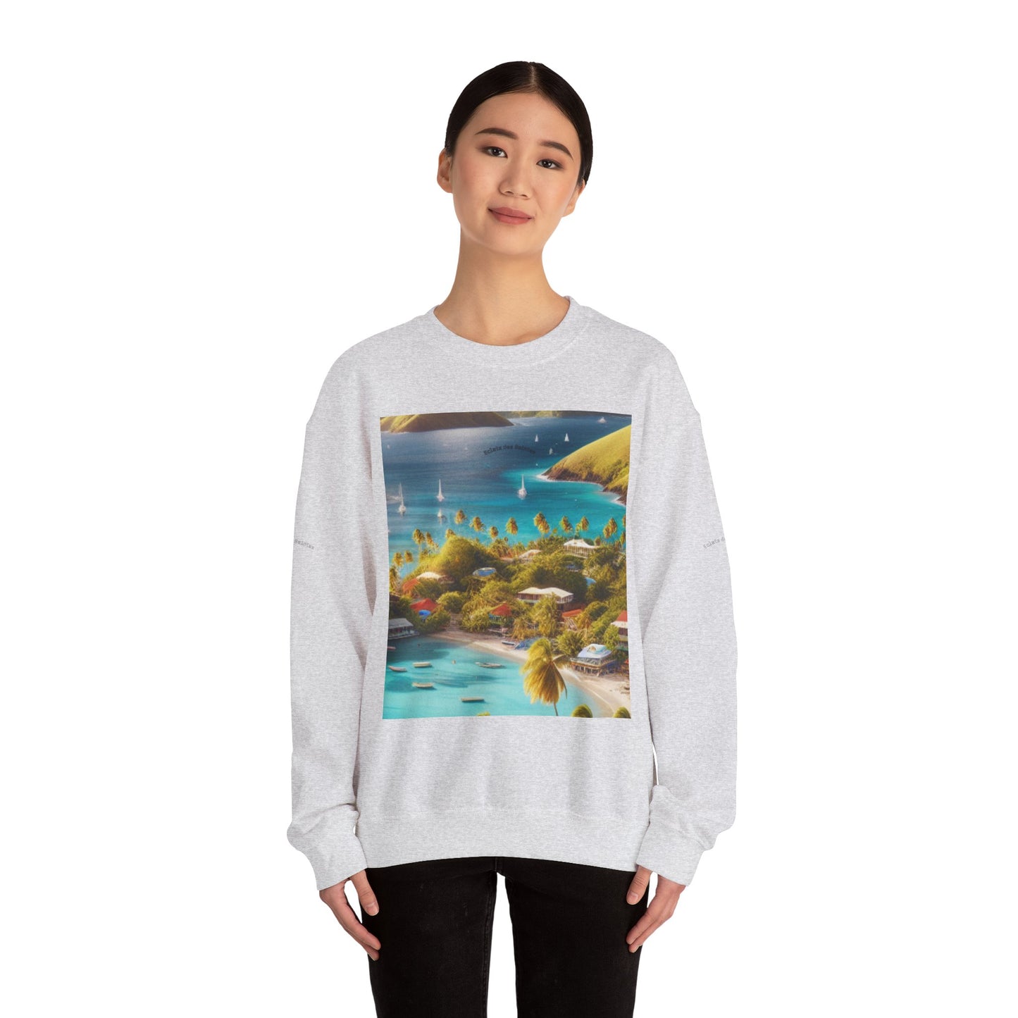 Tropical Paradise Sweatshirt, Cozy Crewneck for Beach Lovers, Perfect for Travel, Summer Vibes, Gift for Friends