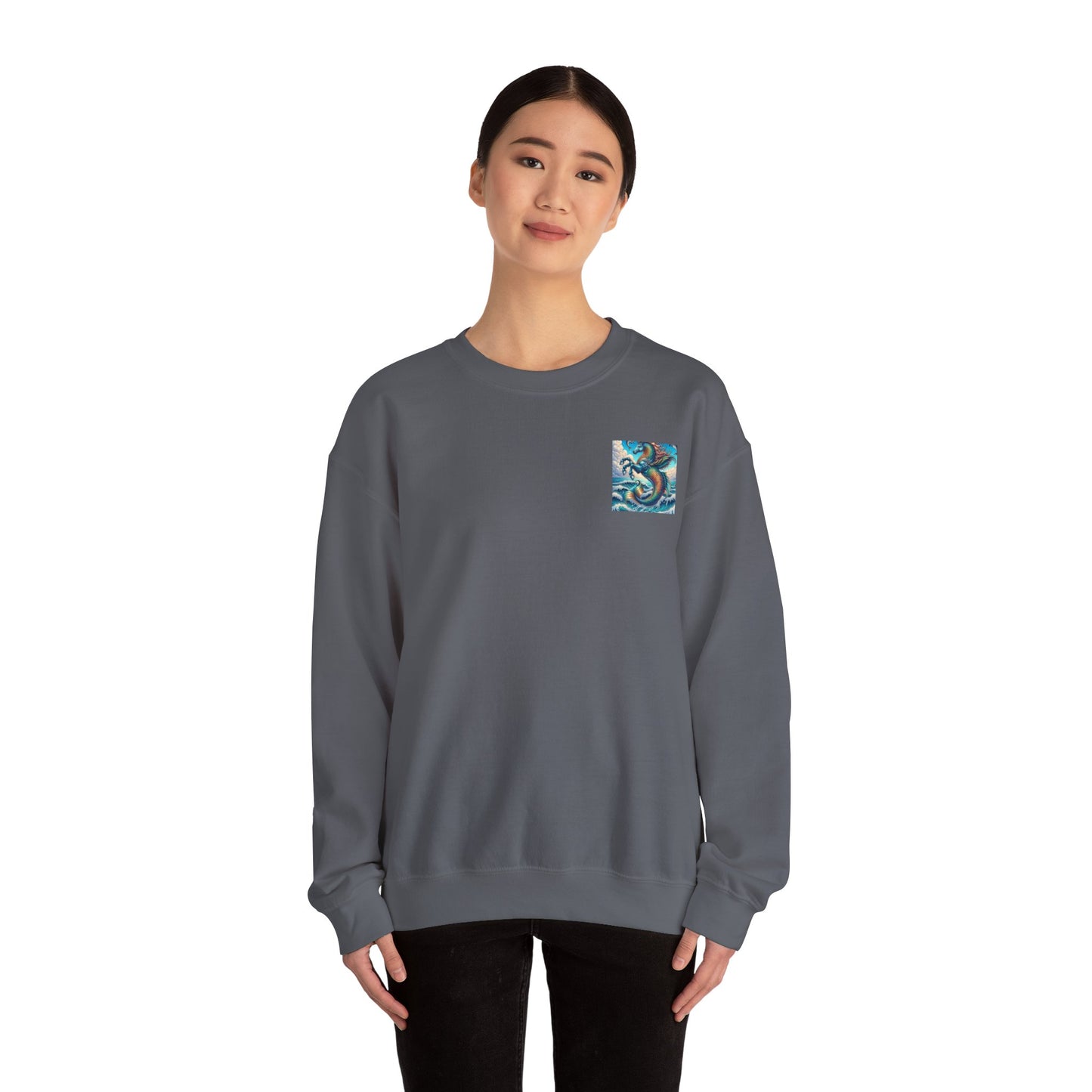 Ocean-Inspired Graphic Sweatshirt, Seaside Cozy Crewneck, Beach Vibes Clothing, Artwork Sweatshirt, Ideal Gift for Ocean Lovers