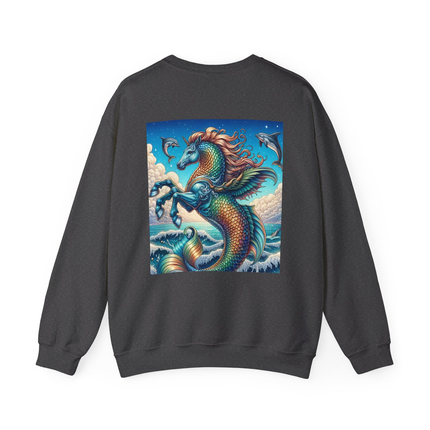 Ocean-Inspired Graphic Sweatshirt, Seaside Cozy Crewneck, Beach Vibes Clothing, Artwork Sweatshirt, Ideal Gift for Ocean Lovers