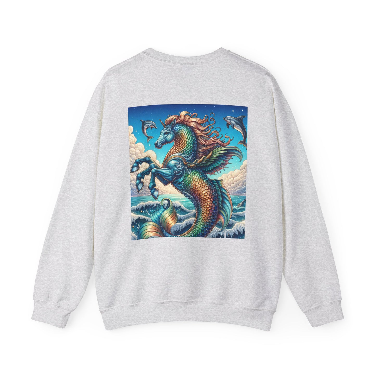 Ocean-Inspired Graphic Sweatshirt, Seaside Cozy Crewneck, Beach Vibes Clothing, Artwork Sweatshirt, Ideal Gift for Ocean Lovers