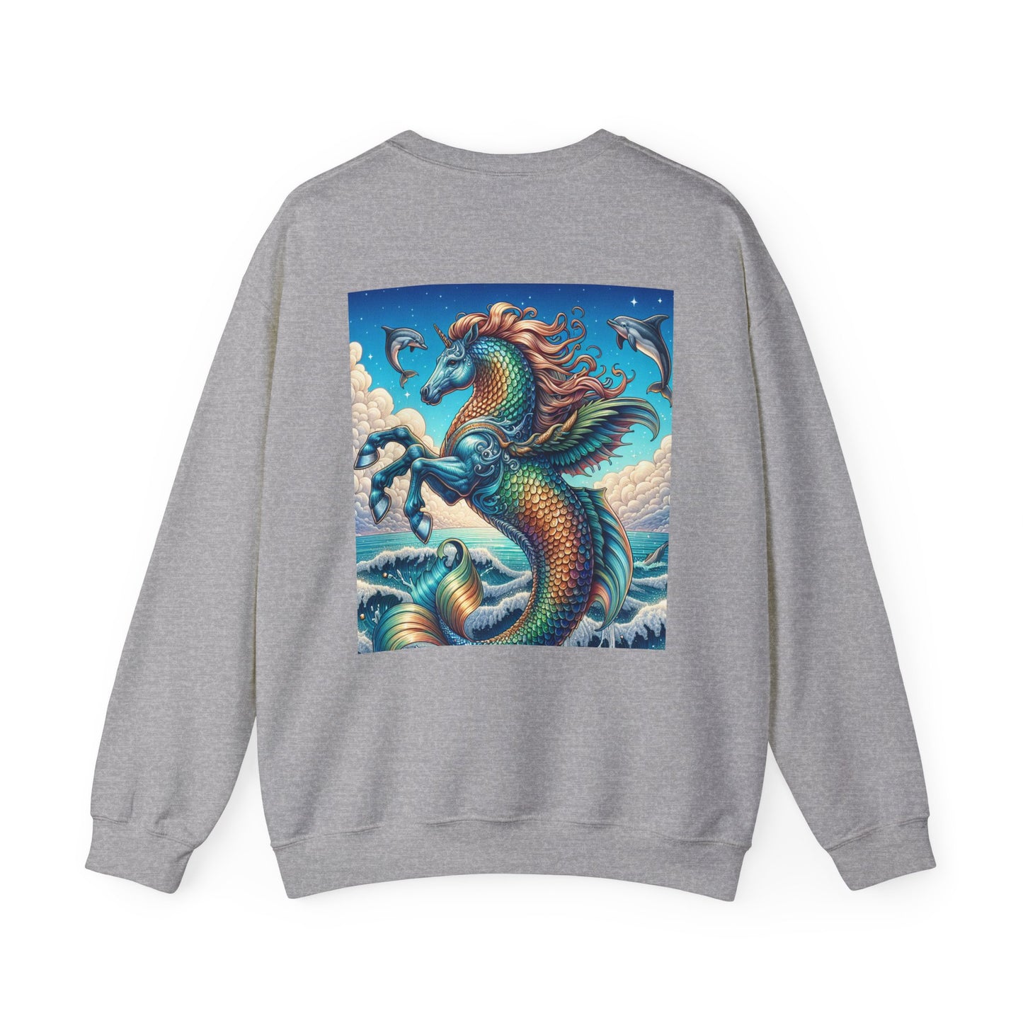 Ocean-Inspired Graphic Sweatshirt, Seaside Cozy Crewneck, Beach Vibes Clothing, Artwork Sweatshirt, Ideal Gift for Ocean Lovers