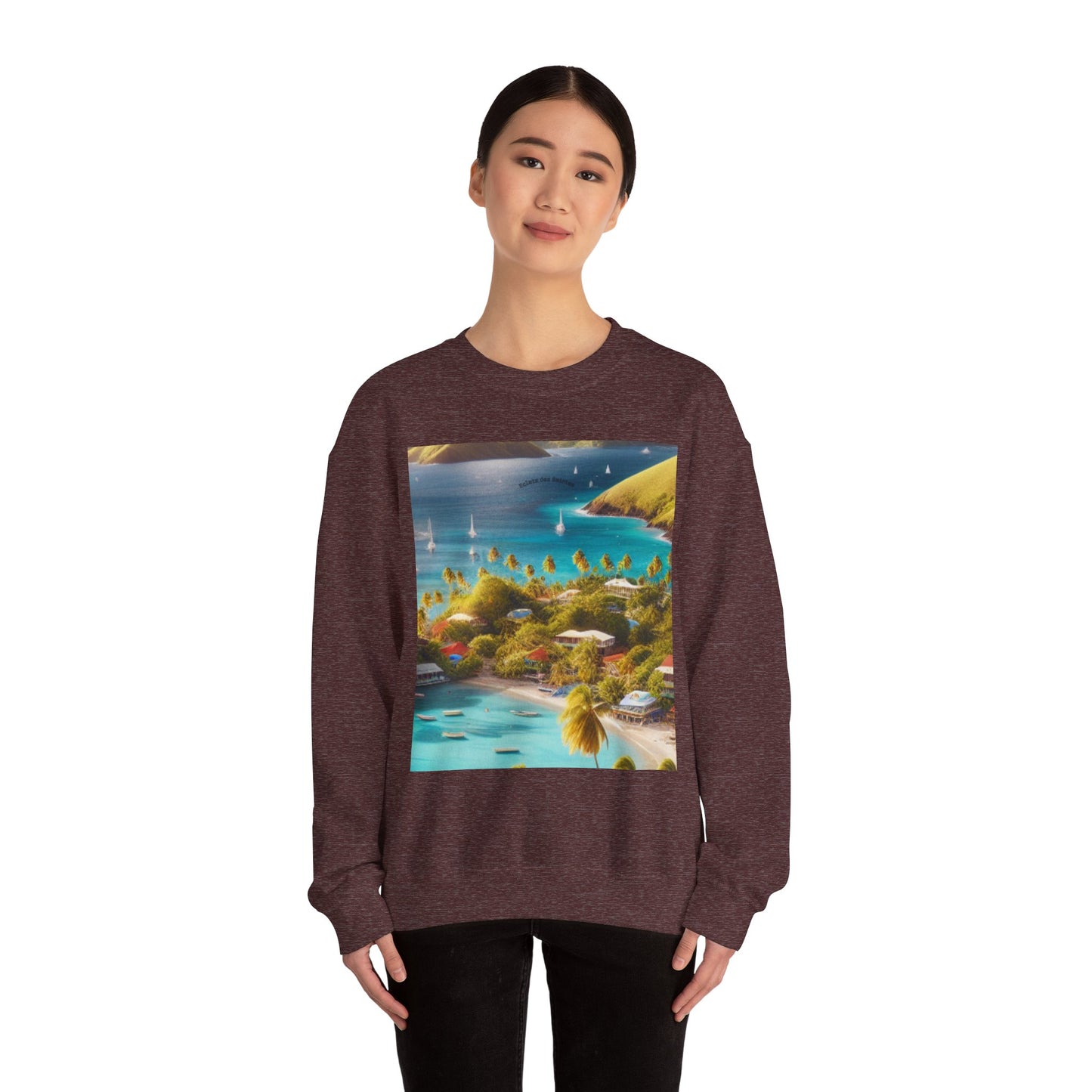 Tropical Paradise Sweatshirt, Cozy Crewneck for Beach Lovers, Perfect for Travel, Summer Vibes, Gift for Friends
