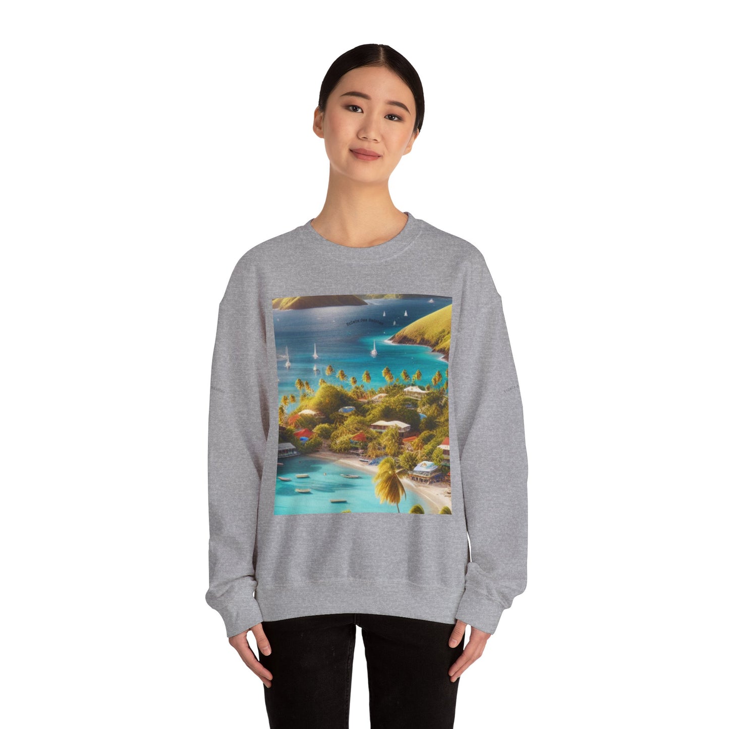 Tropical Paradise Sweatshirt, Cozy Crewneck for Beach Lovers, Perfect for Travel, Summer Vibes, Gift for Friends