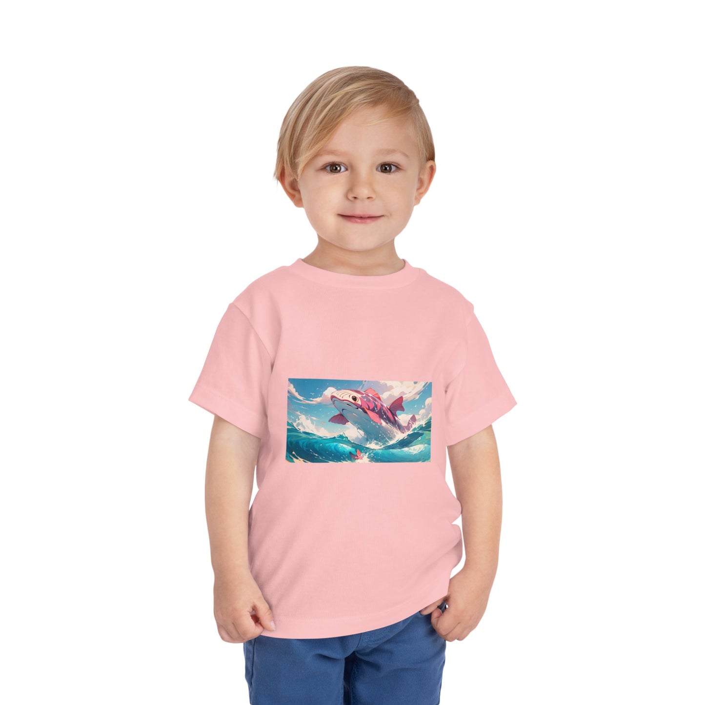 Colorful Dolphin Toddler Tee, Cute Kids T-Shirt, Summer Gift, Beachwear, Fun Playtime Shirt, Ocean Vibe Apparel