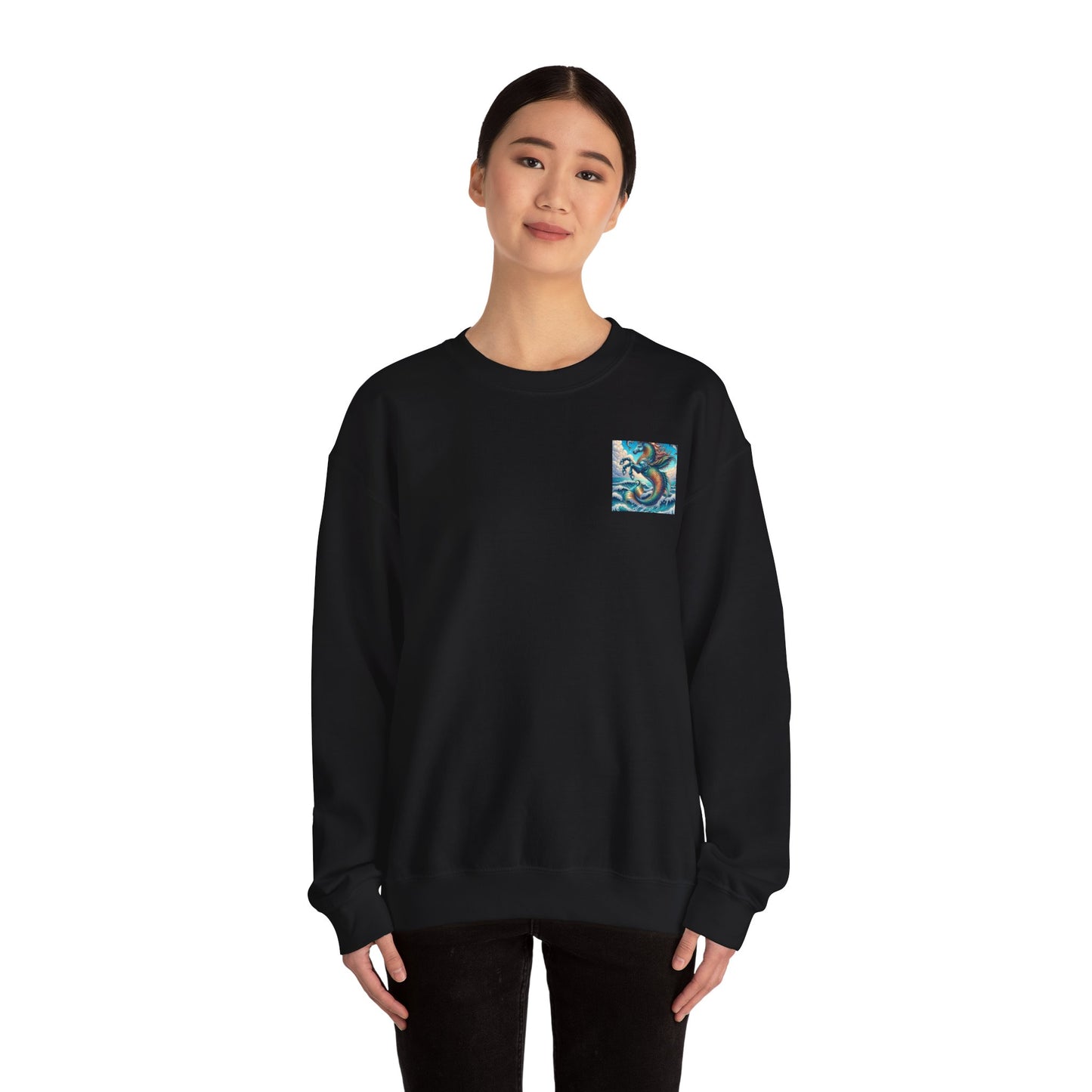 Ocean-Inspired Graphic Sweatshirt, Seaside Cozy Crewneck, Beach Vibes Clothing, Artwork Sweatshirt, Ideal Gift for Ocean Lovers