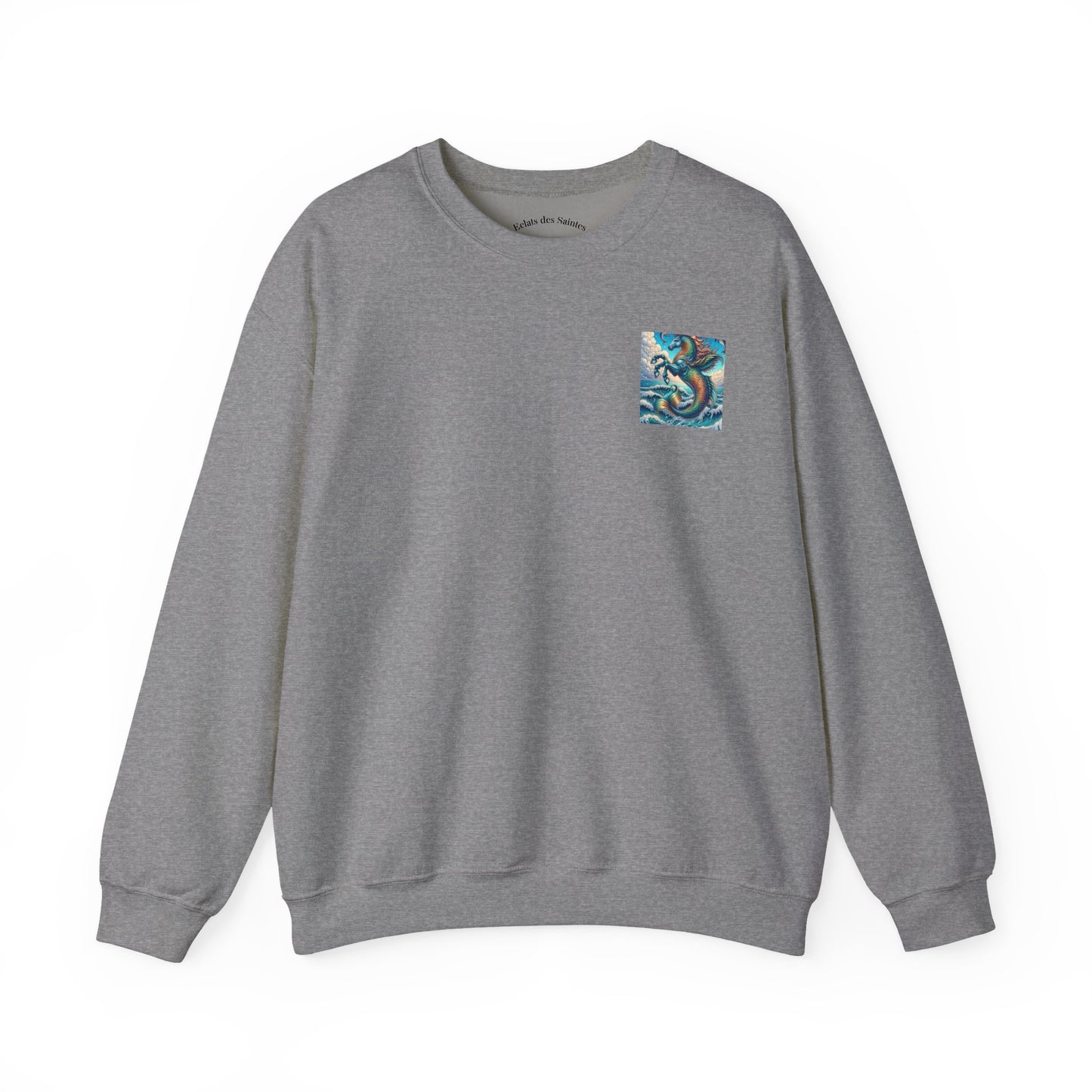 Ocean-Inspired Graphic Sweatshirt, Seaside Cozy Crewneck, Beach Vibes Clothing, Artwork Sweatshirt, Ideal Gift for Ocean Lovers