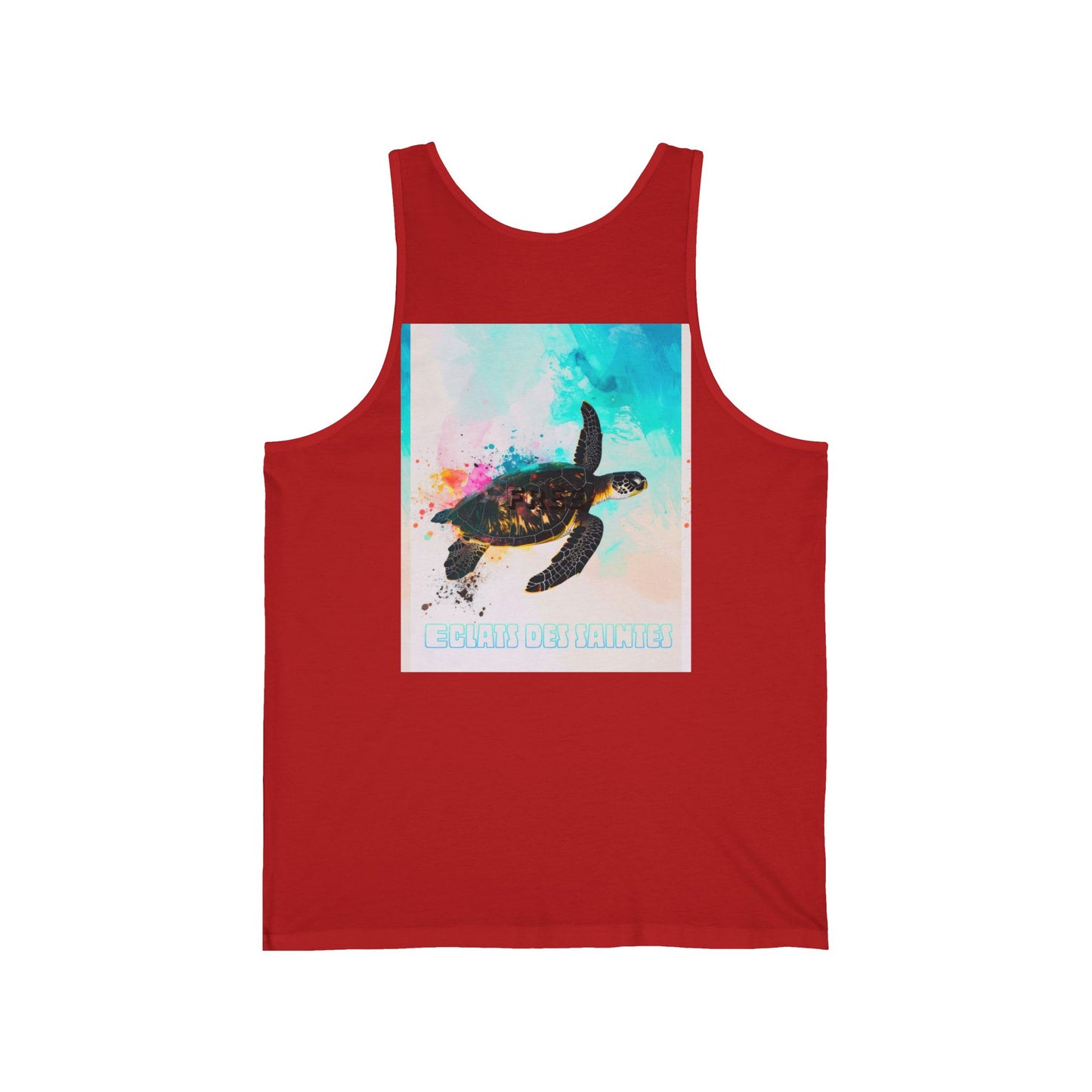 Underwater Turtle Art Unisex Jersey Tank, Beachwear, Summer Fashion, Eco-Friendly Gift, Ocean Lover Apparel, Vacation Essentials