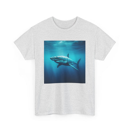 T-shirt Requin Ocean Vibes | T-shirt unisexe en coton épais, vêtement de plage, motif vie marine, cadeau unique pour les amoureux de l'océan, style estival