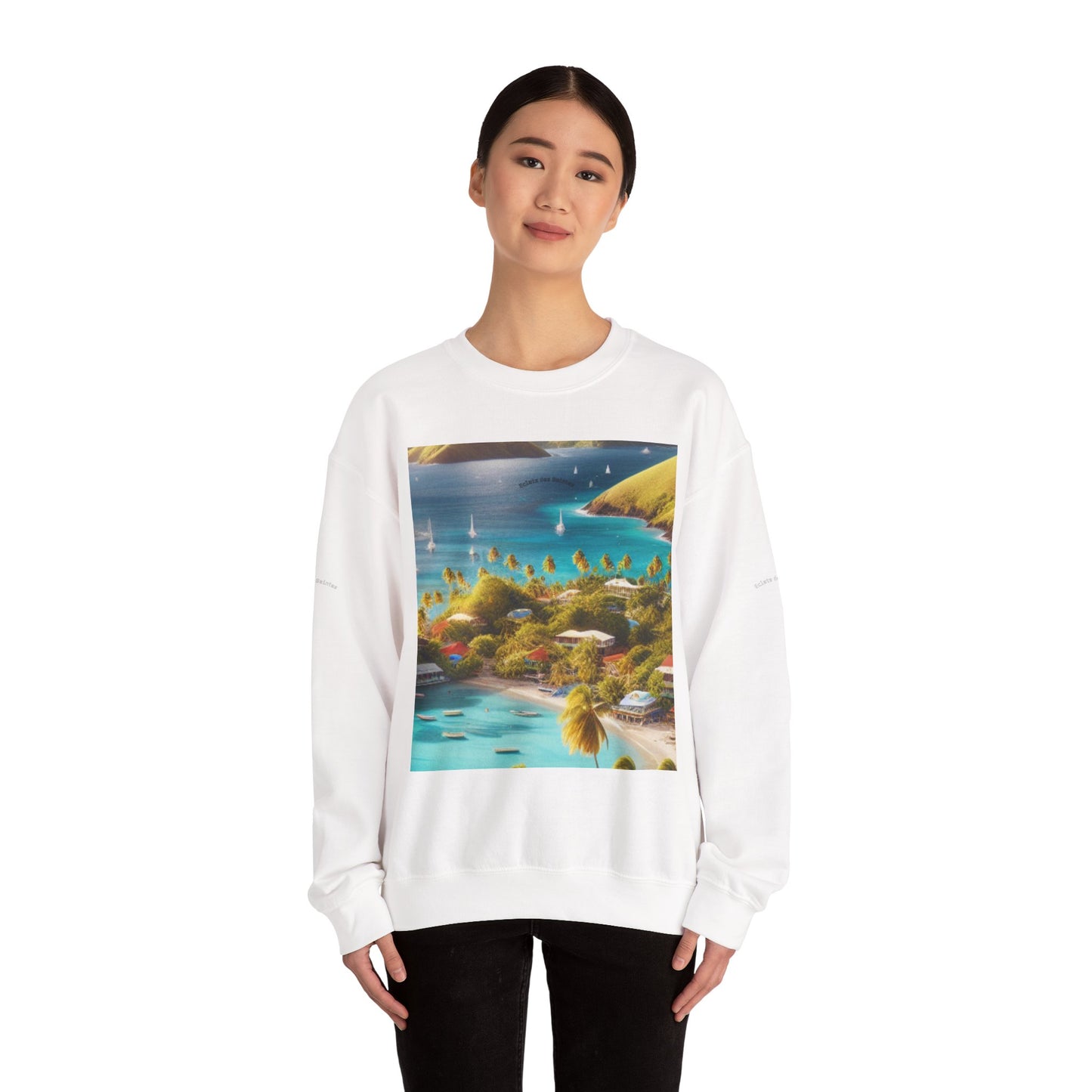 Tropical Paradise Sweatshirt, Cozy Crewneck for Beach Lovers, Perfect for Travel, Summer Vibes, Gift for Friends