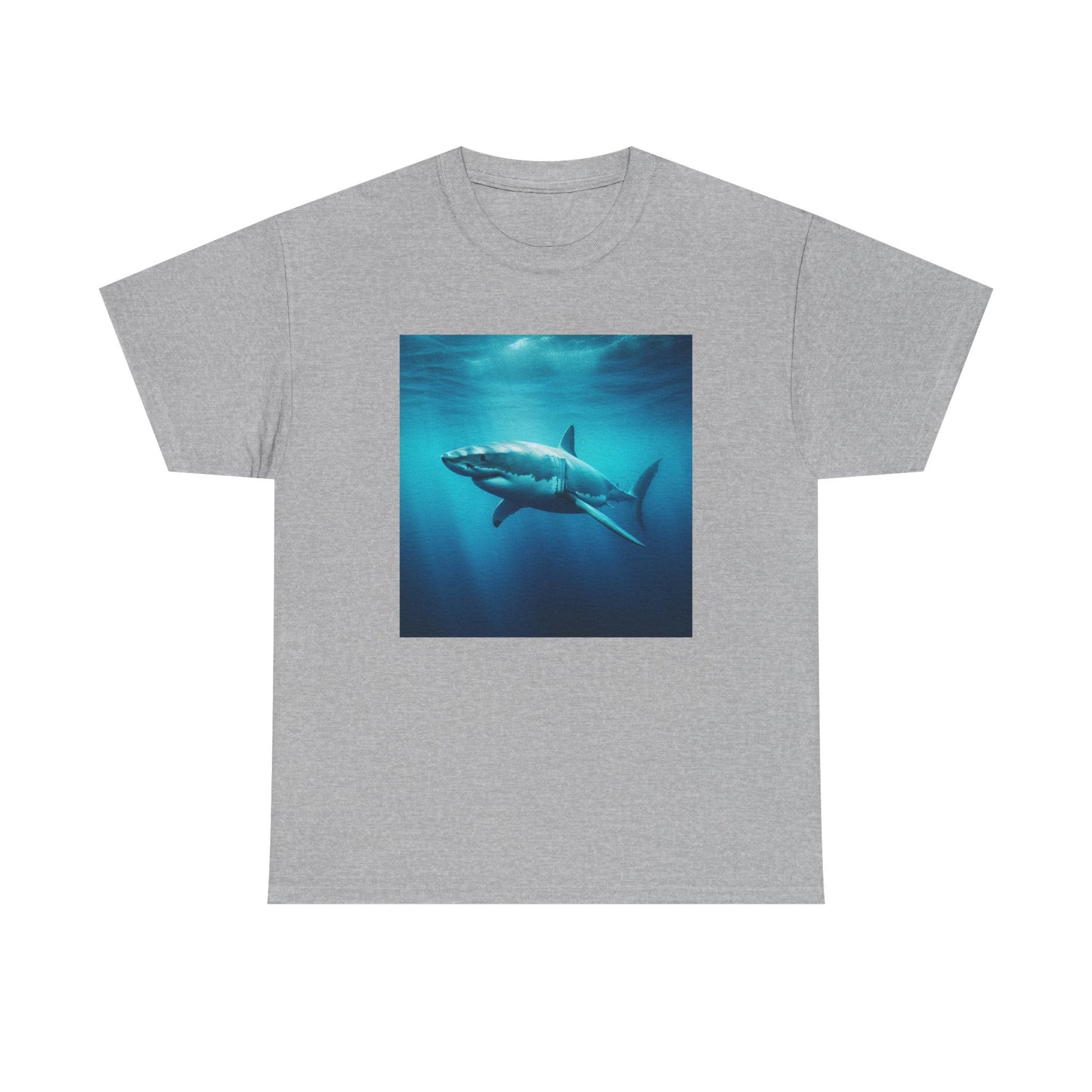 T-shirt Requin Ocean Vibes | T-shirt unisexe en coton épais, vêtement de plage, motif vie marine, cadeau unique pour les amoureux de l'océan, style estival