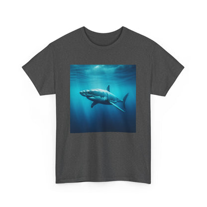 T-shirt Requin Ocean Vibes | T-shirt unisexe en coton épais, vêtement de plage, motif vie marine, cadeau unique pour les amoureux de l'océan, style estival