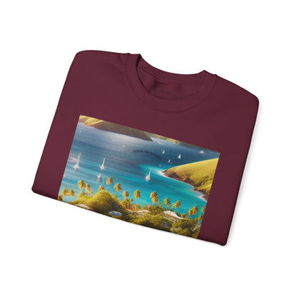 Tropical Paradise Sweatshirt, Cozy Crewneck for Beach Lovers, Perfect for Travel, Summer Vibes, Gift for Friends