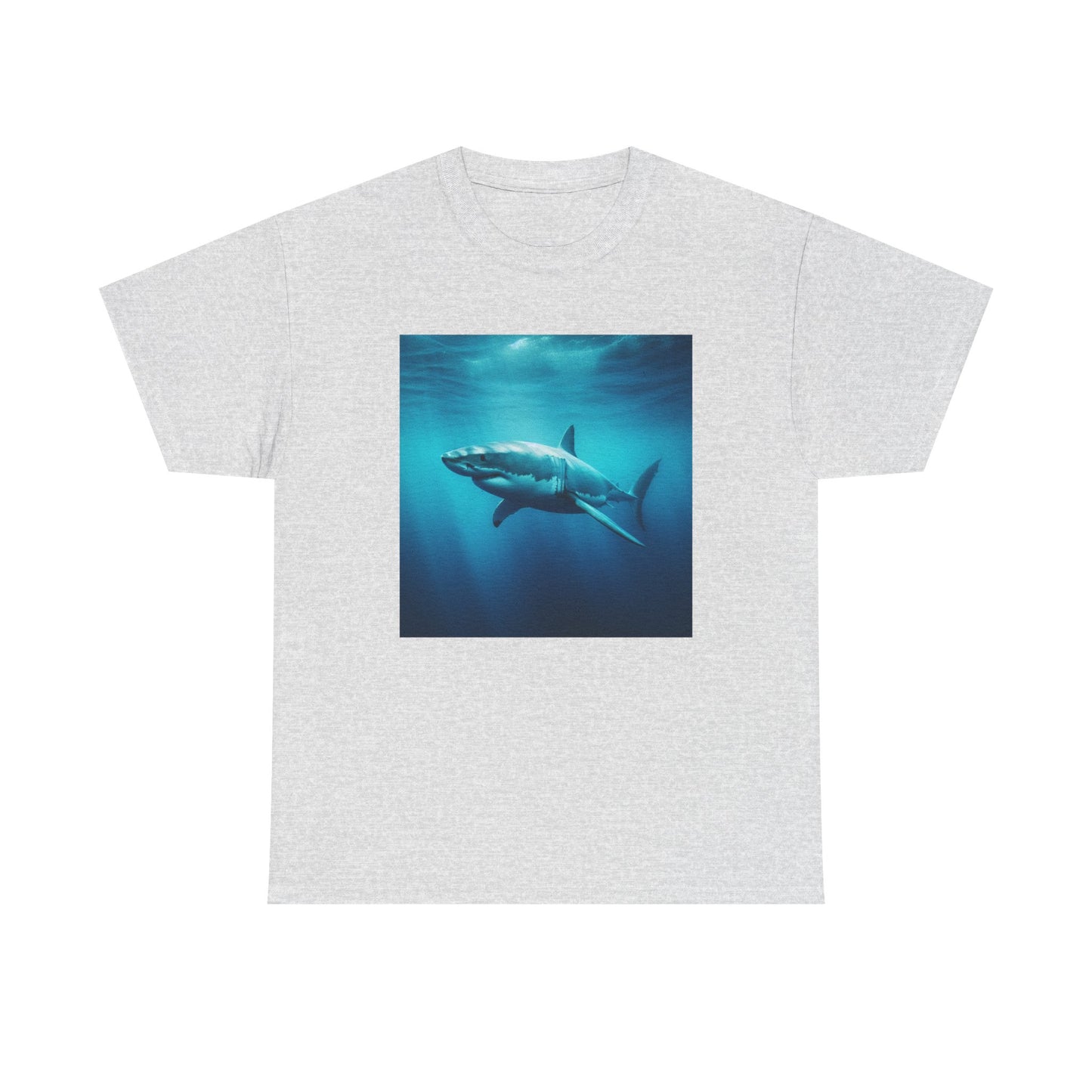 T-shirt Requin Ocean Vibes | T-shirt unisexe en coton épais, vêtement de plage, motif vie marine, cadeau unique pour les amoureux de l'océan, style estival