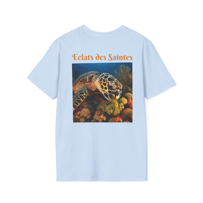 T-shirt unisexe doux inspiré de l'océan, écologique, motif tortue, décontracté, cadeau pour amoureux de la nature, vêtements de plage