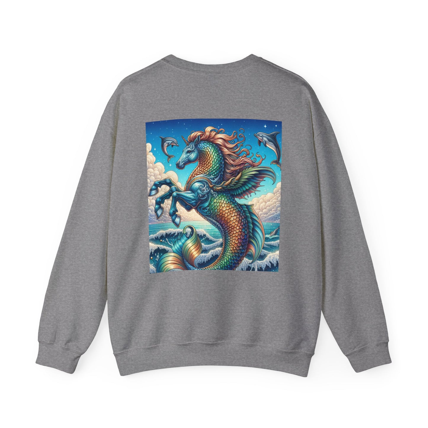 Ocean-Inspired Graphic Sweatshirt, Seaside Cozy Crewneck, Beach Vibes Clothing, Artwork Sweatshirt, Ideal Gift for Ocean Lovers