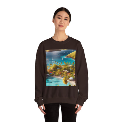 Tropical Paradise Sweatshirt, Cozy Crewneck for Beach Lovers, Perfect for Travel, Summer Vibes, Gift for Friends
