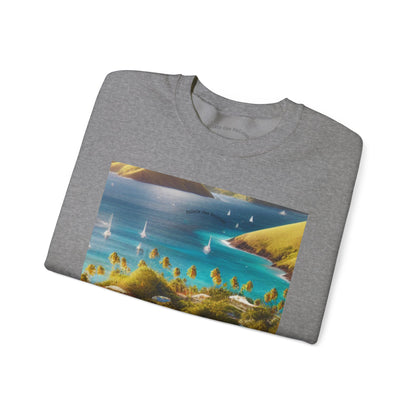 Tropical Paradise Sweatshirt, Cozy Crewneck for Beach Lovers, Perfect for Travel, Summer Vibes, Gift for Friends