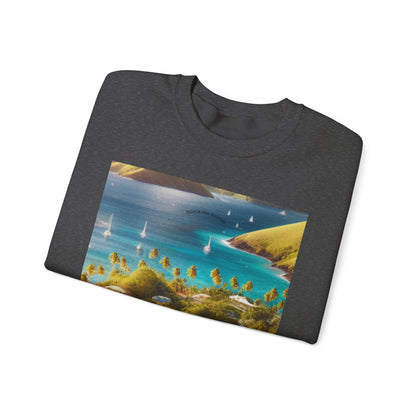 Tropical Paradise Sweatshirt, Cozy Crewneck for Beach Lovers, Perfect for Travel, Summer Vibes, Gift for Friends