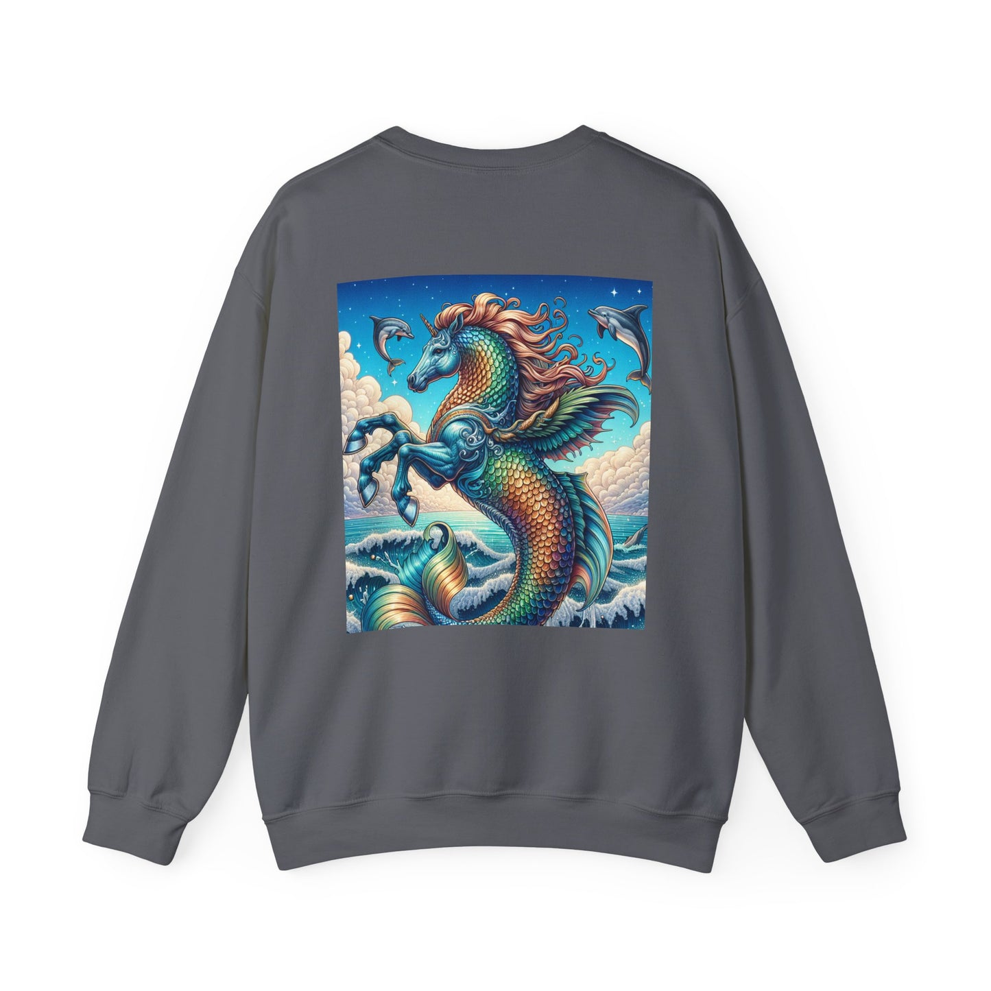 Ocean-Inspired Graphic Sweatshirt, Seaside Cozy Crewneck, Beach Vibes Clothing, Artwork Sweatshirt, Ideal Gift for Ocean Lovers