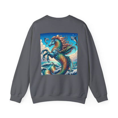 Ocean-Inspired Graphic Sweatshirt, Seaside Cozy Crewneck, Beach Vibes Clothing, Artwork Sweatshirt, Ideal Gift for Ocean Lovers