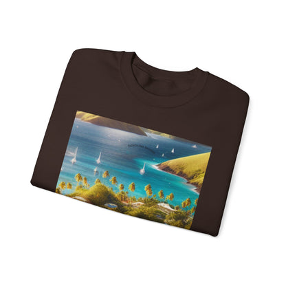 Tropical Paradise Sweatshirt, Cozy Crewneck for Beach Lovers, Perfect for Travel, Summer Vibes, Gift for Friends