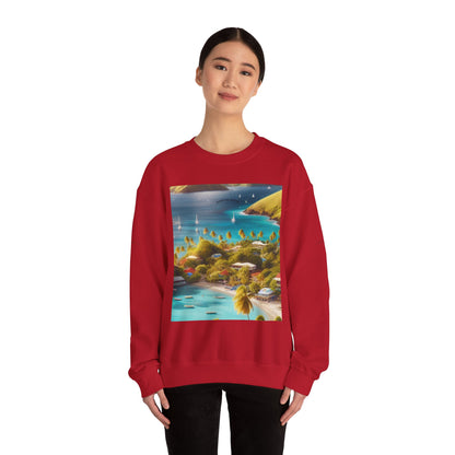 Tropical Paradise Sweatshirt, Cozy Crewneck for Beach Lovers, Perfect for Travel, Summer Vibes, Gift for Friends