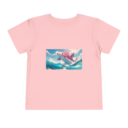 Colorful Dolphin Toddler Tee, Cute Kids T-Shirt, Summer Gift, Beachwear, Fun Playtime Shirt, Ocean Vibe Apparel