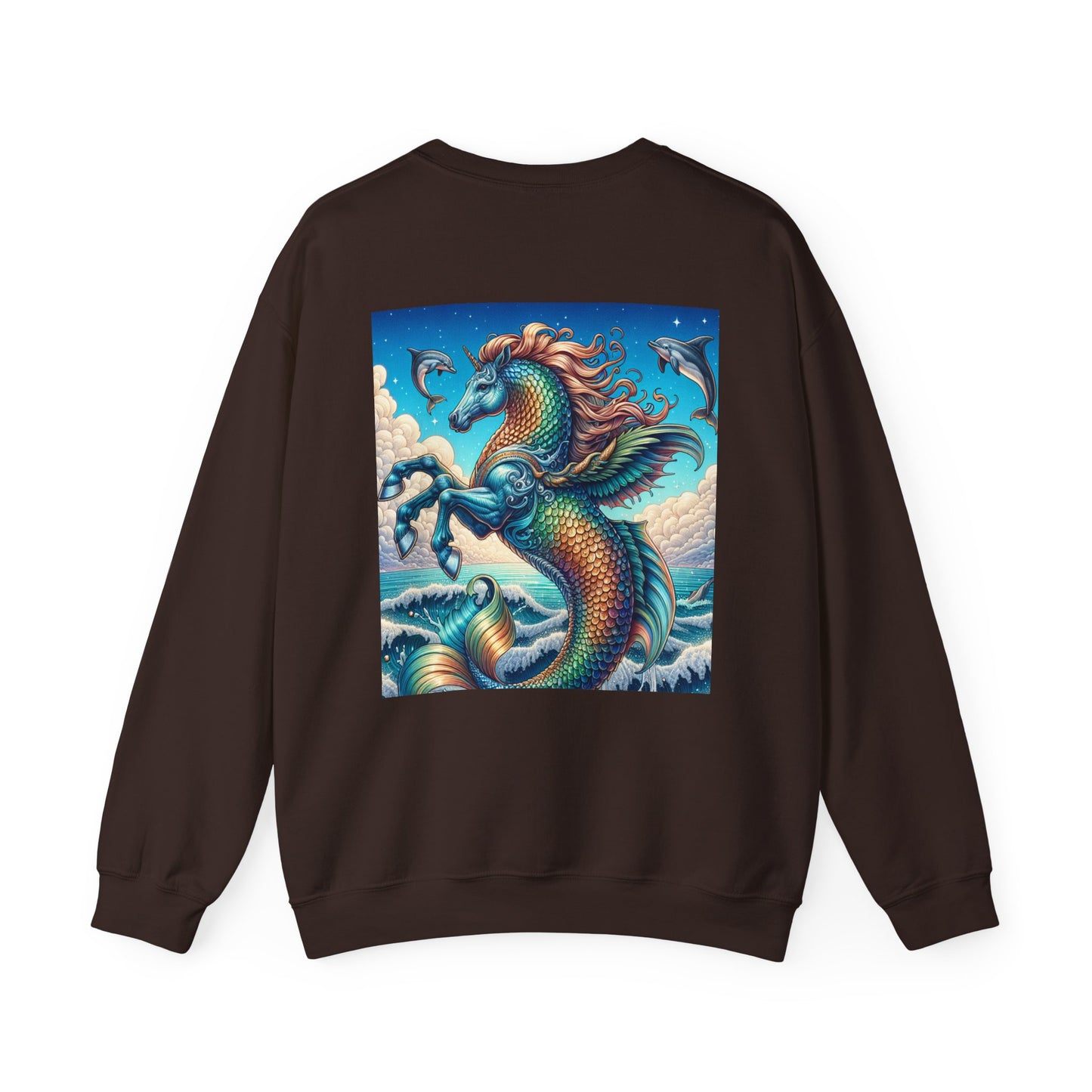 Ocean-Inspired Graphic Sweatshirt, Seaside Cozy Crewneck, Beach Vibes Clothing, Artwork Sweatshirt, Ideal Gift for Ocean Lovers
