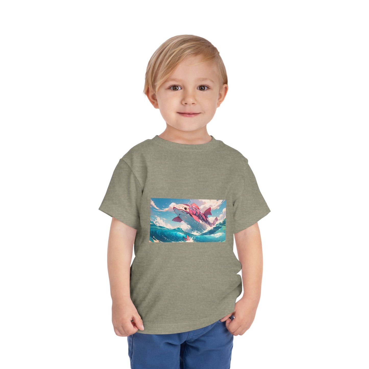 Colorful Dolphin Toddler Tee, Cute Kids T-Shirt, Summer Gift, Beachwear, Fun Playtime Shirt, Ocean Vibe Apparel